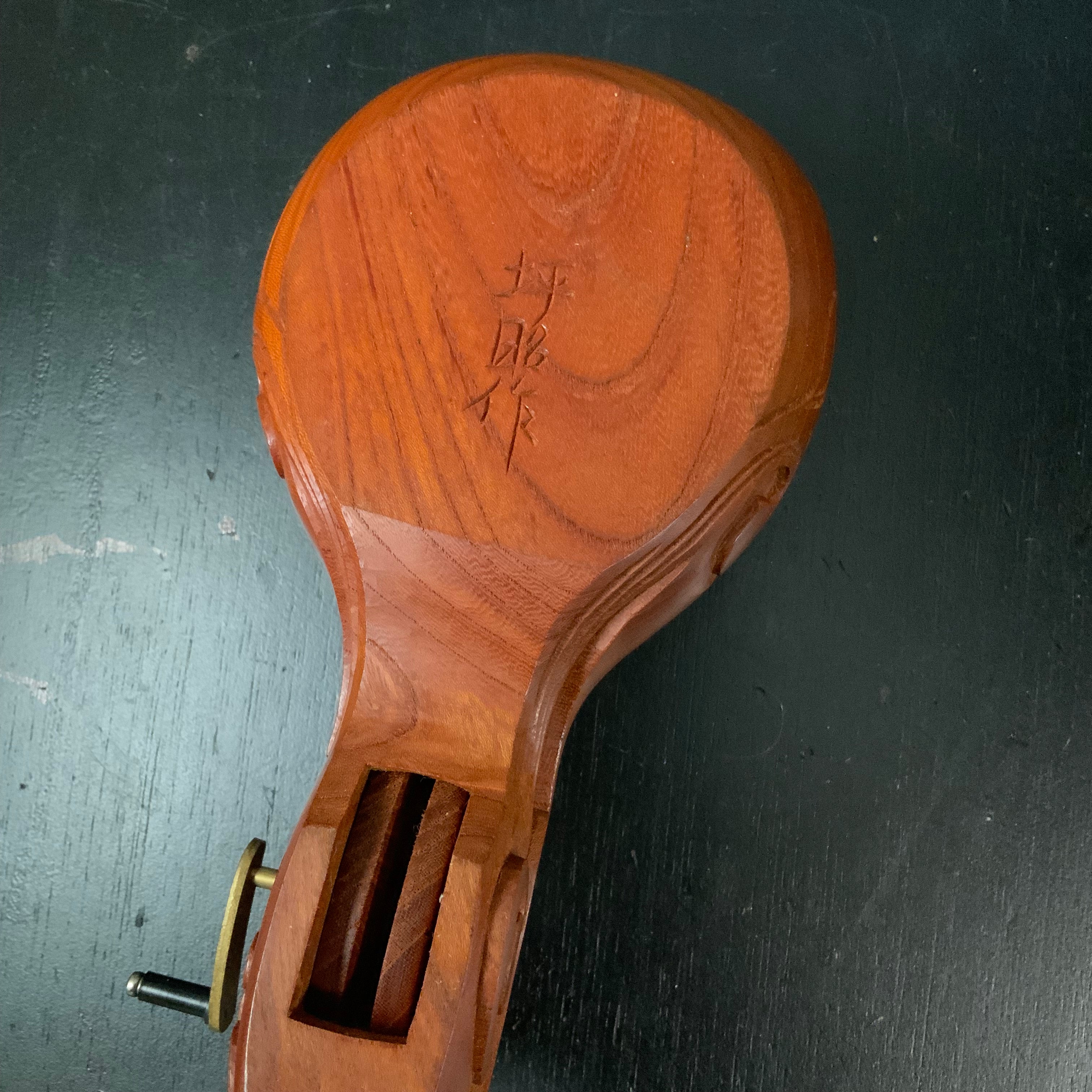 #ST52 Japanese Carpenter Ink Pot Traditional Measuring Tools Sumitsubo by Tsuboaki 坪昭作 墨壺 欅 265mm