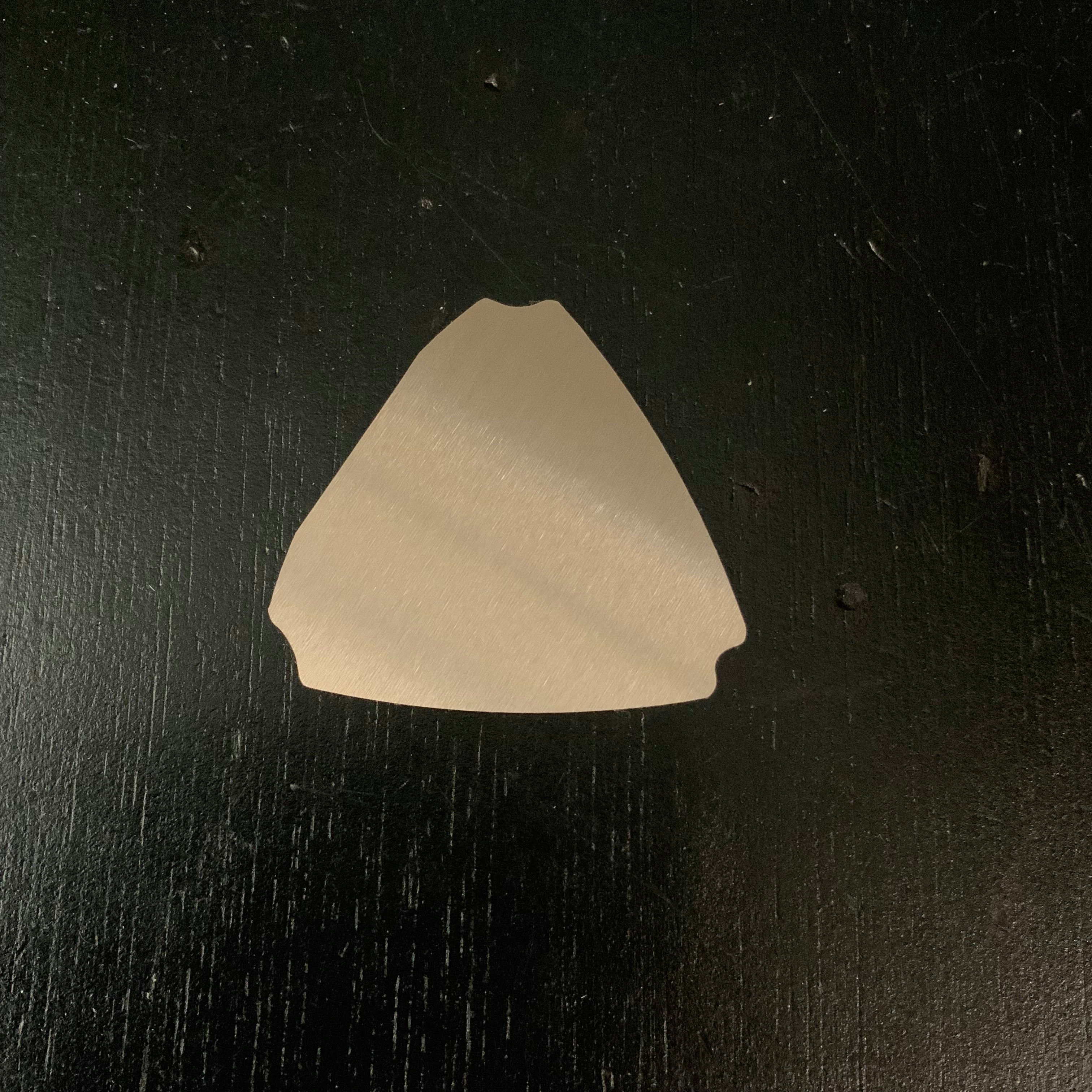 Woodworking Scraper by Bessho Jiro rice ball type ON 0.8mm thick / 別所二郎作 木工用スクレーパー おにぎり型 ON 0.8mm厚