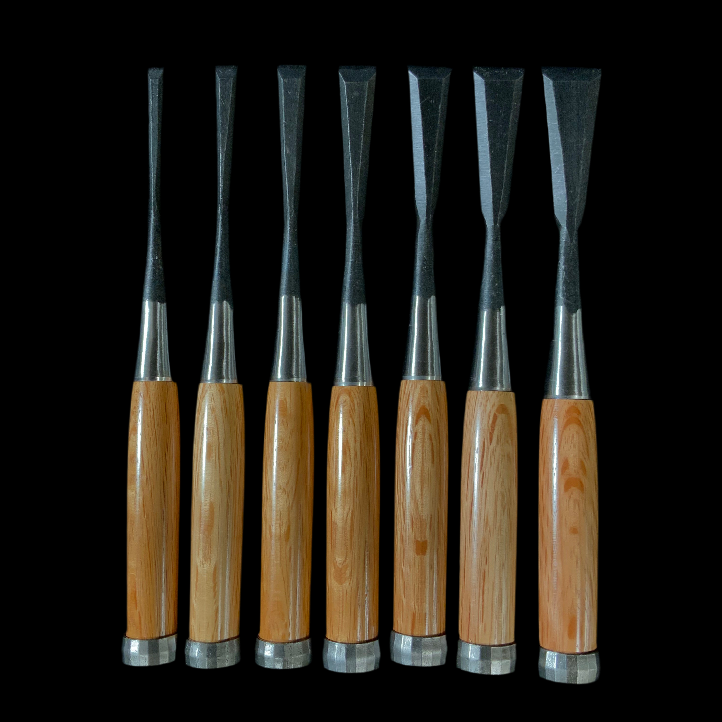 Seigen FishTail chisels (Bachi chisels) each size 清玄作 バチ鑿 (フィッシュテール)