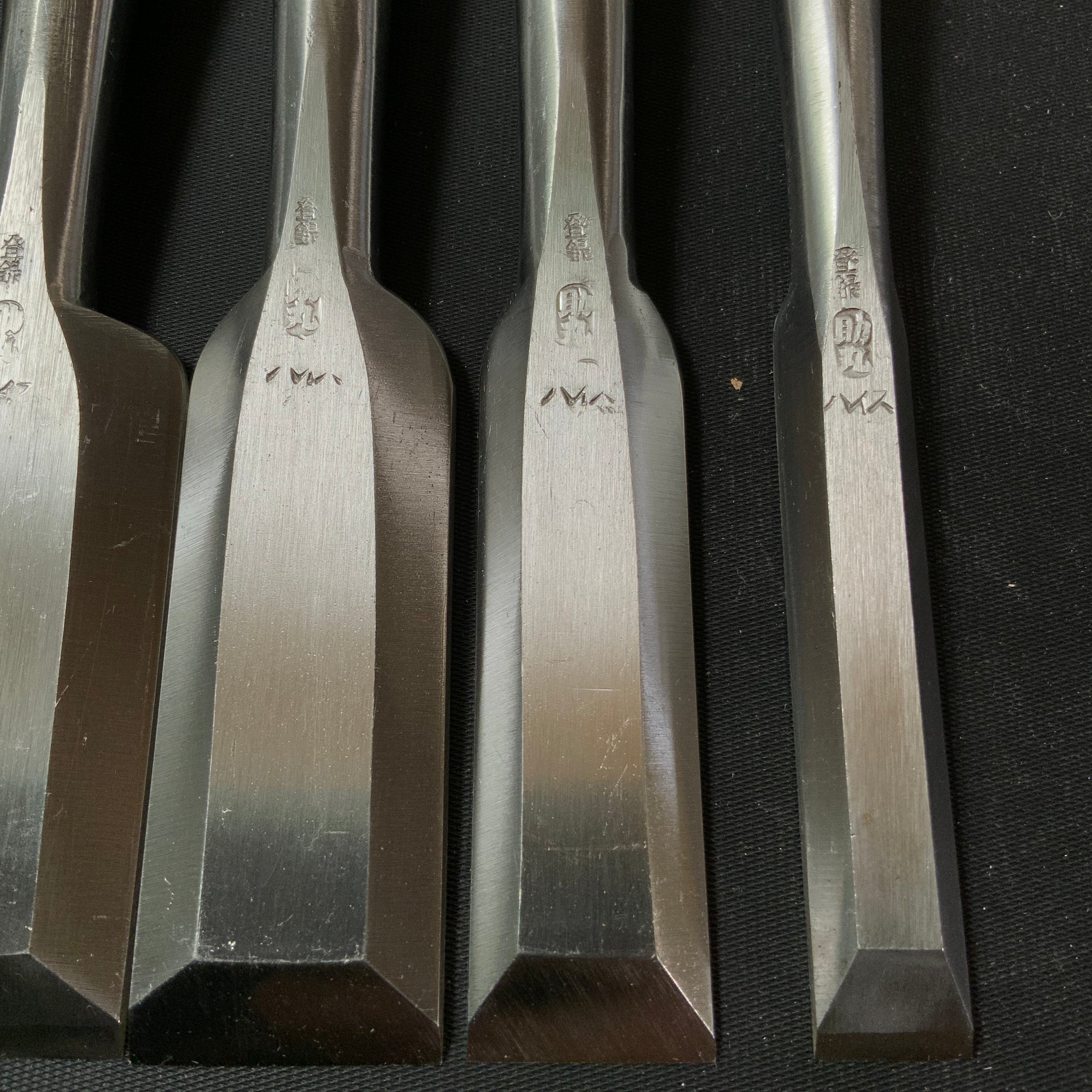 #2 Sukemaru 4th High-Speed Steel Shorter Timber Chisels set by Usui Yoshio 四代助丸 碓氷淑郎 中叩き鑿 6本組 Chu-Tatakinomi