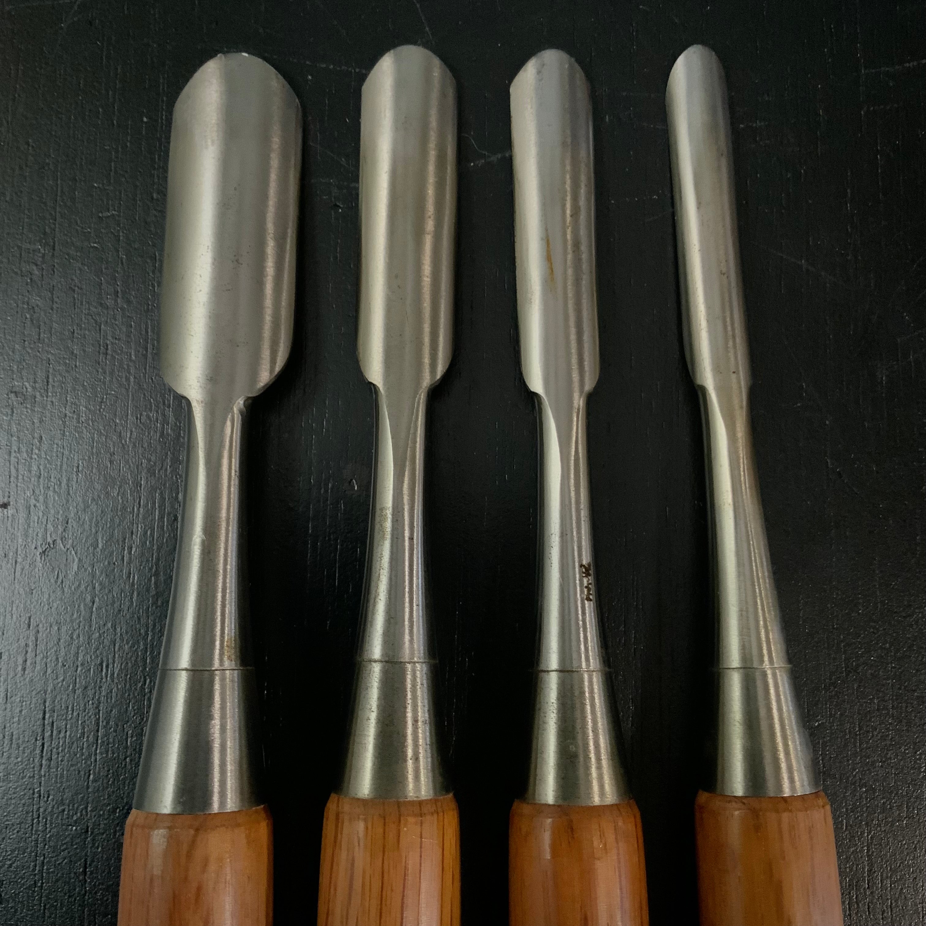 Sukemaru High-Speed Steel Sotomarunomi chisels set 4pc 助丸 ハイス 外丸鑿 Sotomarunomi 4本組