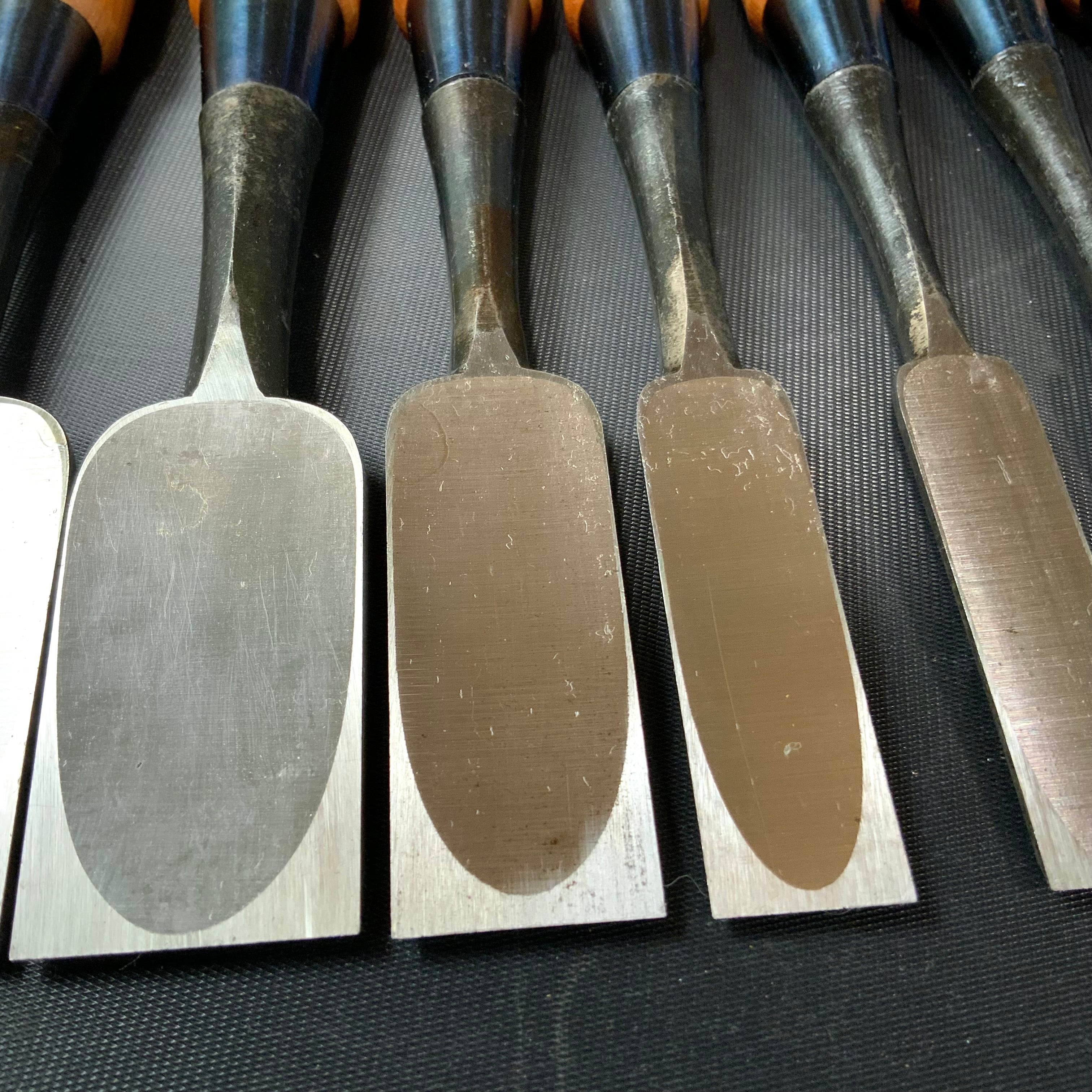 Tsukishiro Bench chisels set 10 Piece 月城 追入組鑿 白樫柄 Oirenomi