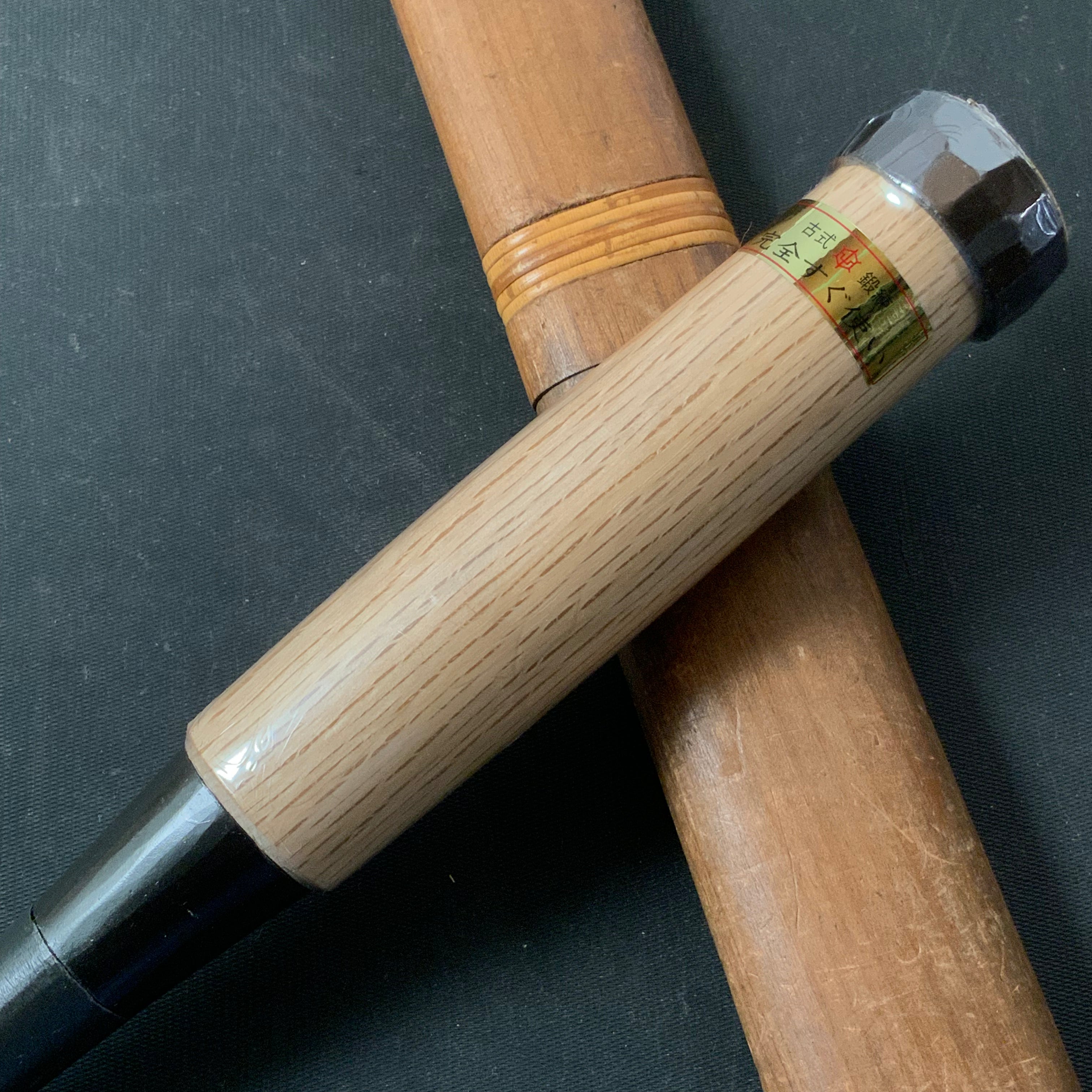 Tasai Timber chisels (Tatakinomi) with blue steel 田斎 黒仕上げ 叩鑿 36mm