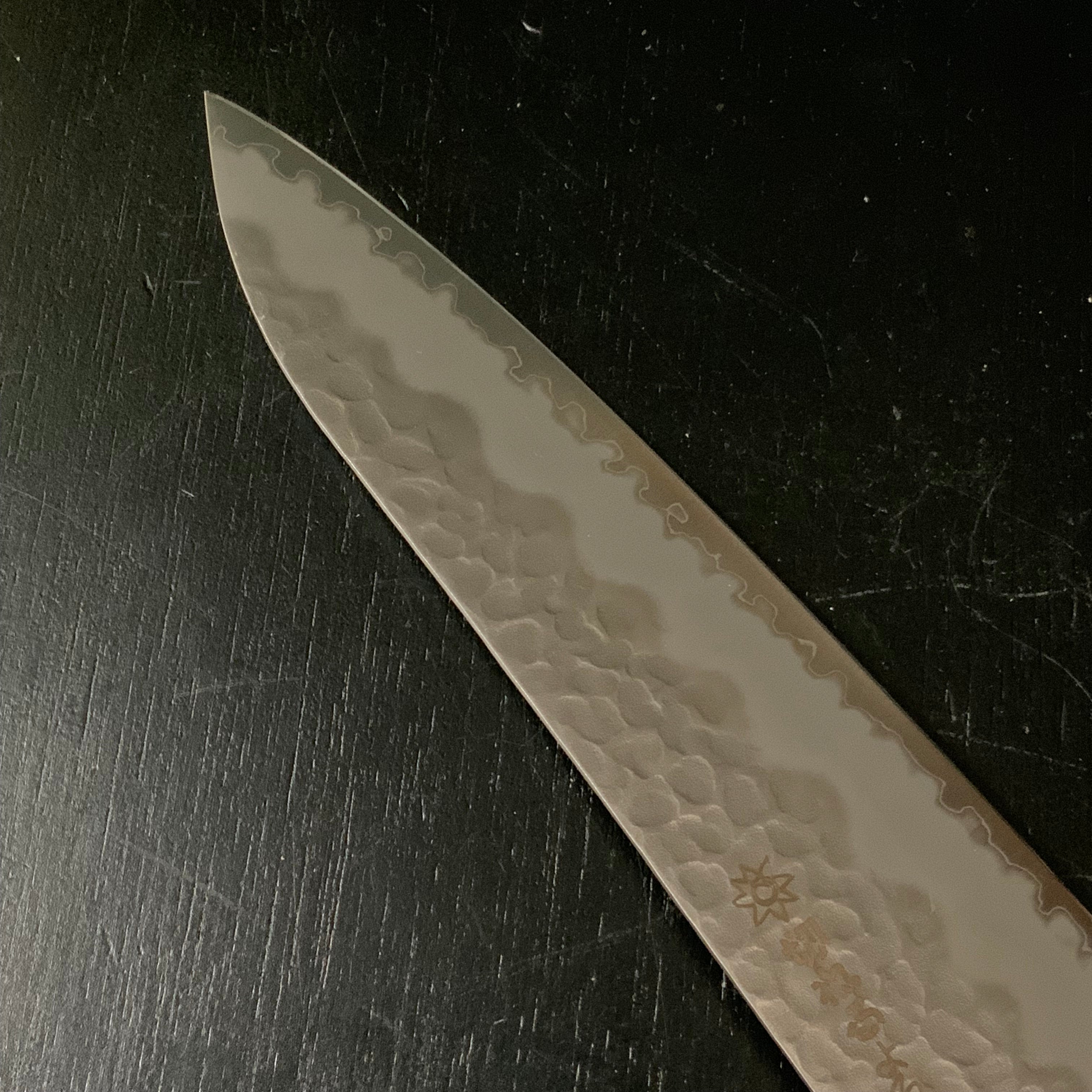 Tsuchime Finish Chef knife Gyuto Blue Steel 切れるよろこび 牛刀 槌目仕上 青紙鋼 210mm