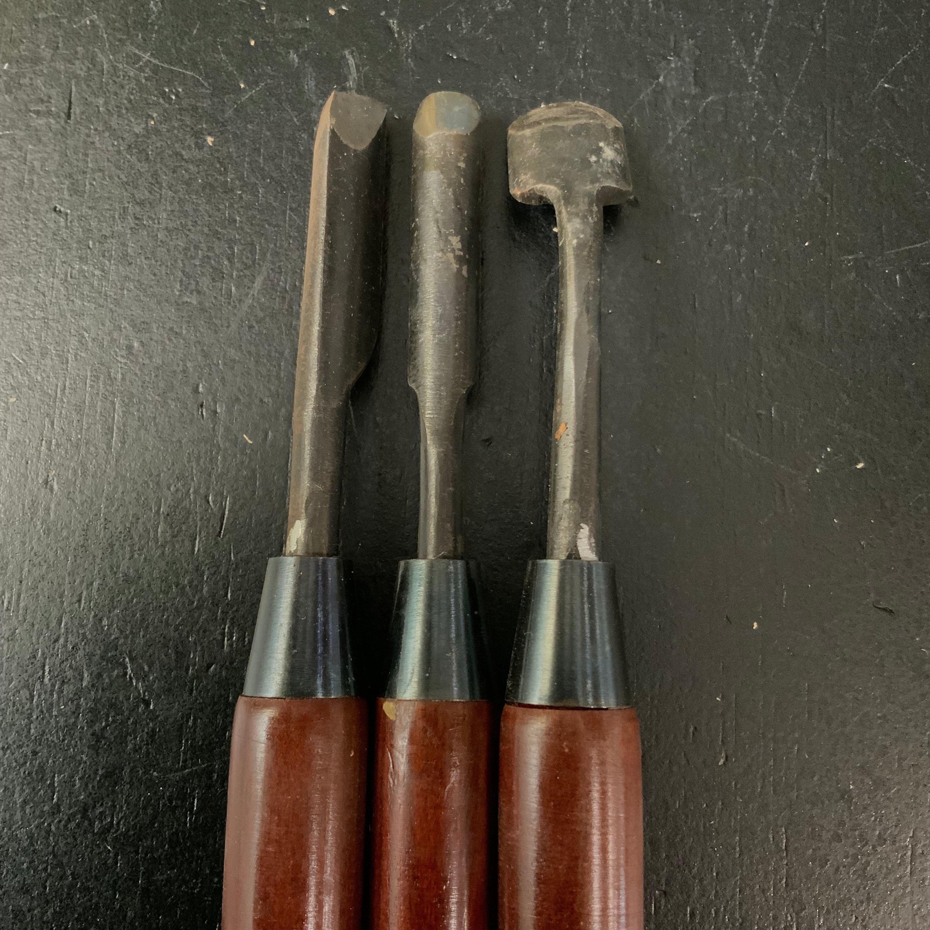 Old Stock woodcarving chisel with white steel 掘り出し物 木彫り細工鑿 六寸丈柄