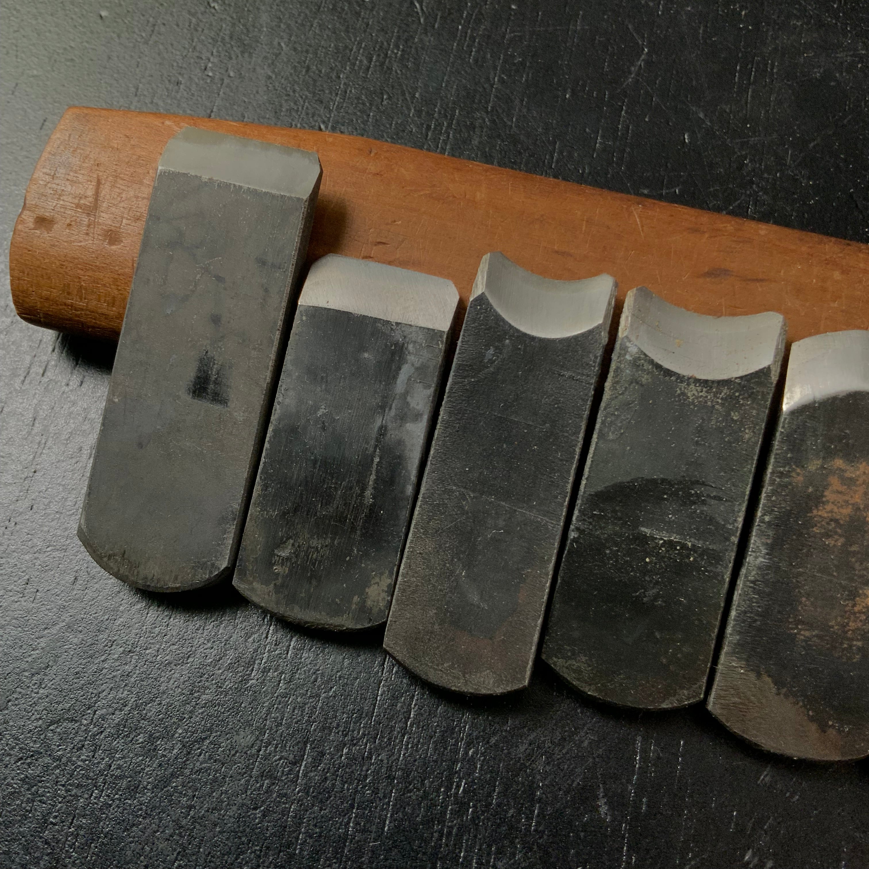 Old stock Kouetsu Mini Plane set (x8 planes) with White steel 掘出し物 広悦 細工組鉋 18mm (八本組)