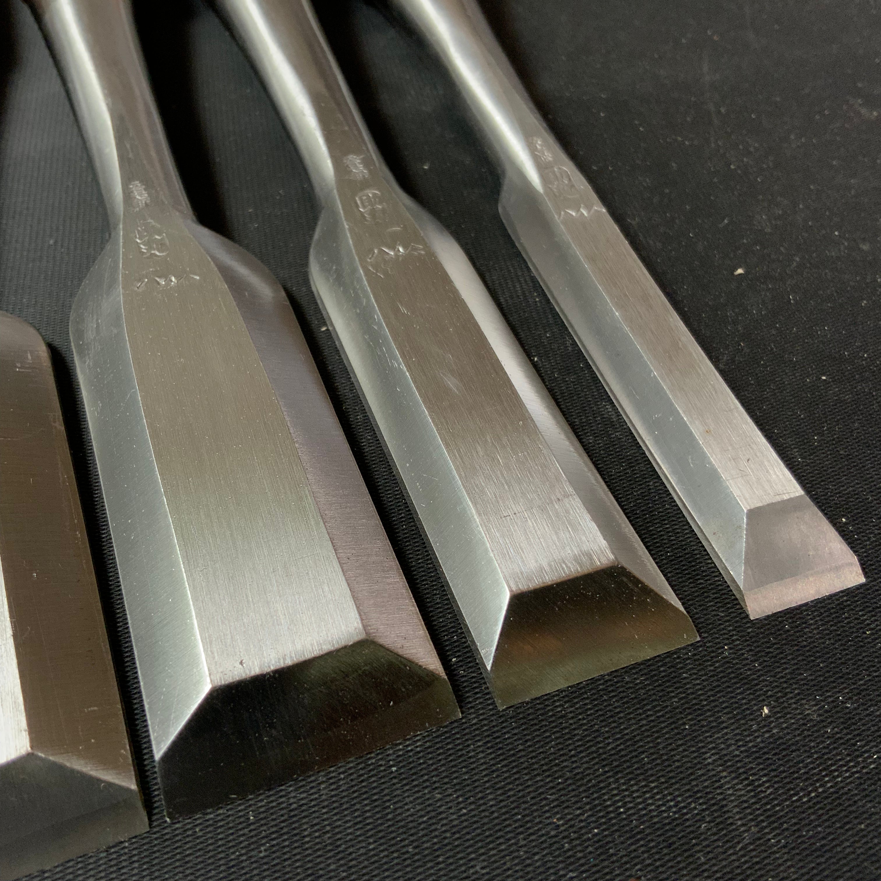 #2 Sukemaru 4th High-Speed Steel Shorter Timber Chisels set by Usui Yoshio 四代助丸 碓氷淑郎 中叩き鑿 6本組 Chu-Tatakinomi