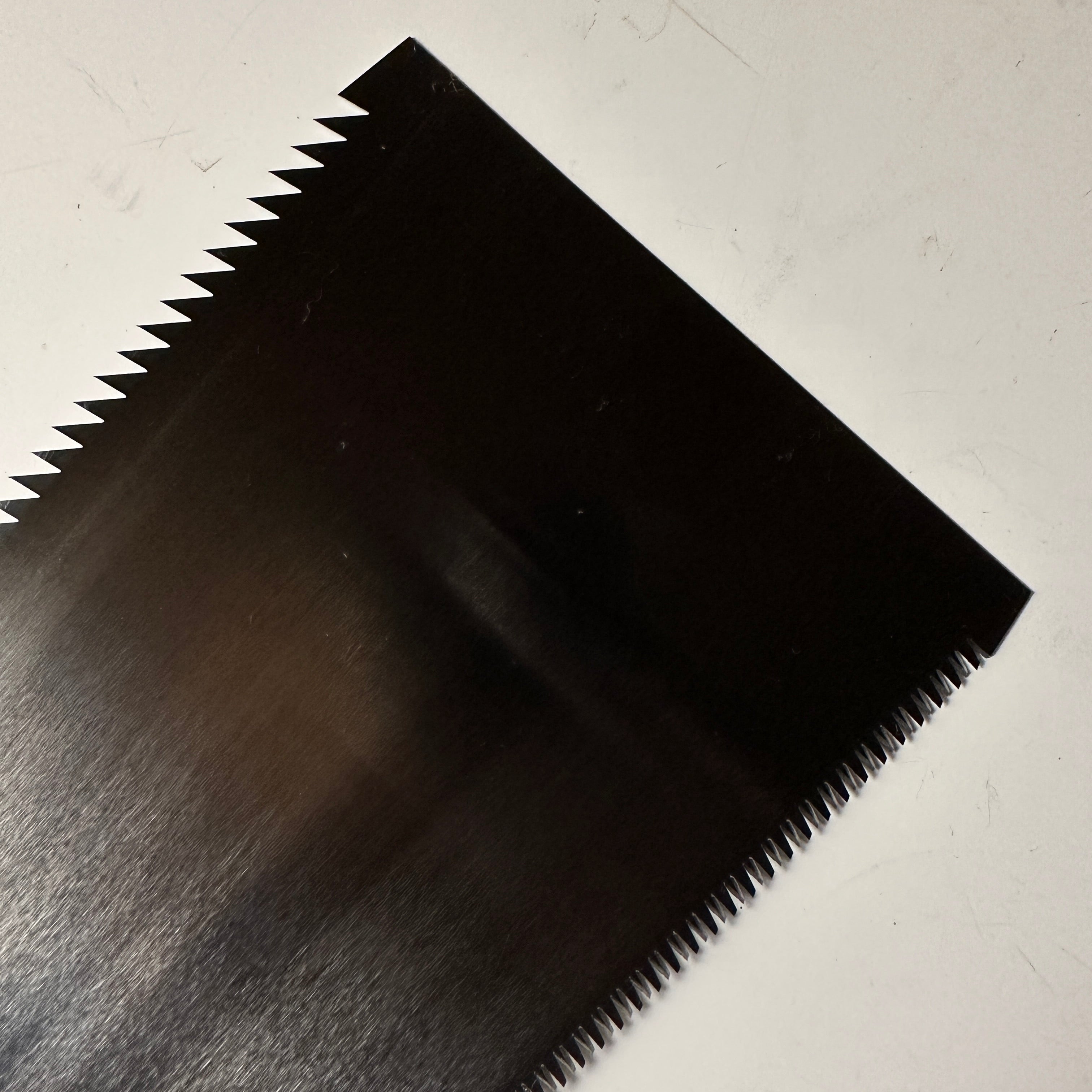 #R27 Ready to use! Old stock Black Double Edge Saw with Eddy Type Handles set by Kurashige 直ぐ使い 倉重栄助 目立 渦巻き柄 黒打 両刃鋸 240mm