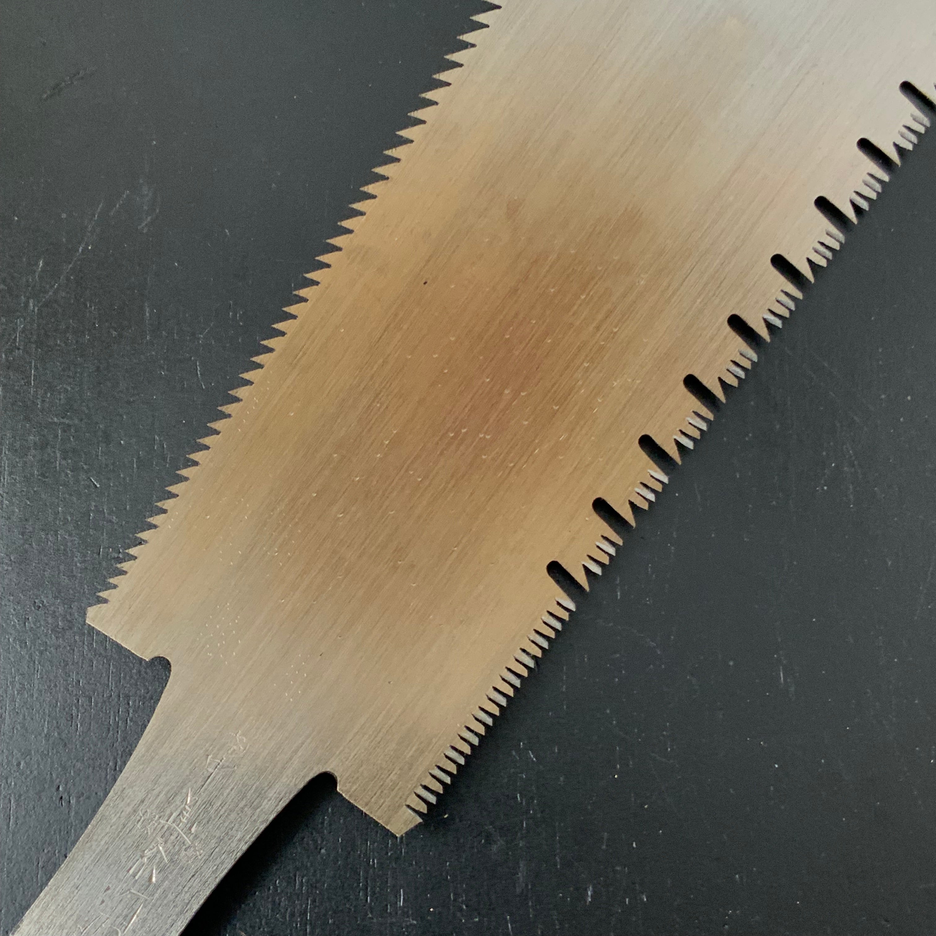 #192 Nagakatsu Double Edge Saw Eddy Type Handles set by Kurashige for softwood 長勝鋸 渦巻き柄 両刃鋸 針葉材用 270mm