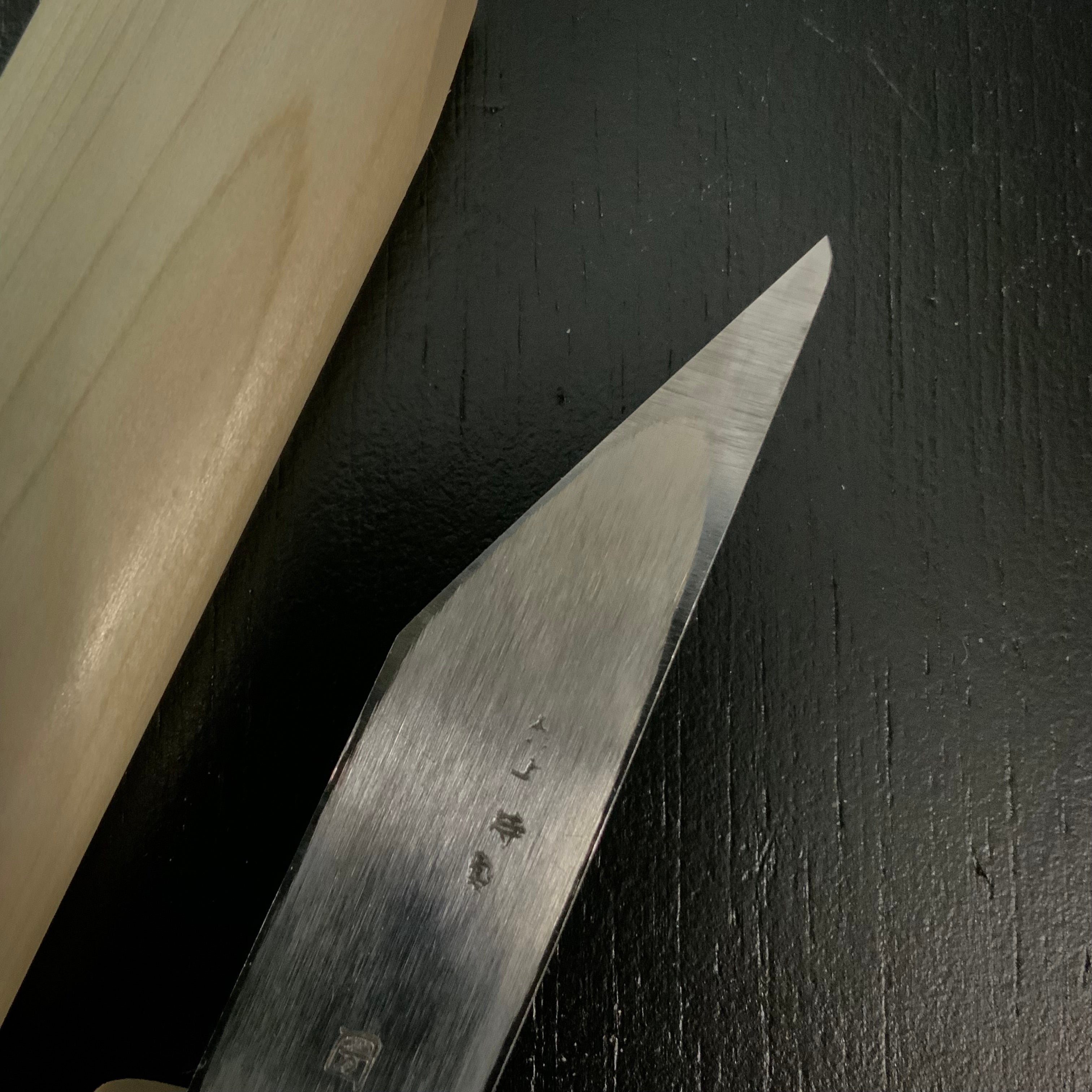 Baishinshi Kunimitsu Kokatana kiridashi type 梅心子圀光 手工小刀 極上 鞘付き 76mm