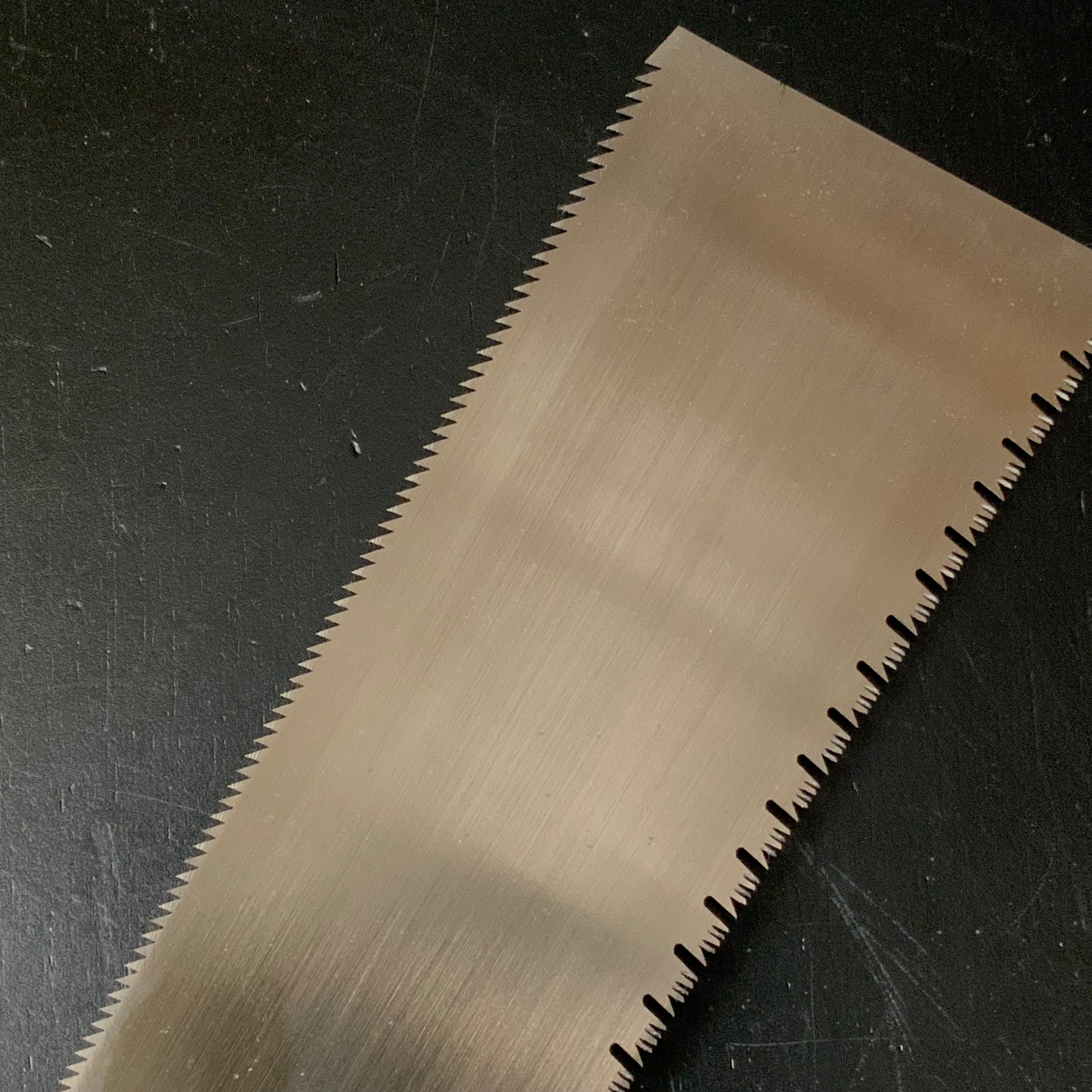 #203 Nagakatsu Double Edge Saw Eddy Type Handles set by Kurashige For Soft Wood 長勝鋸 渦巻き柄 両刃鋸 220mm