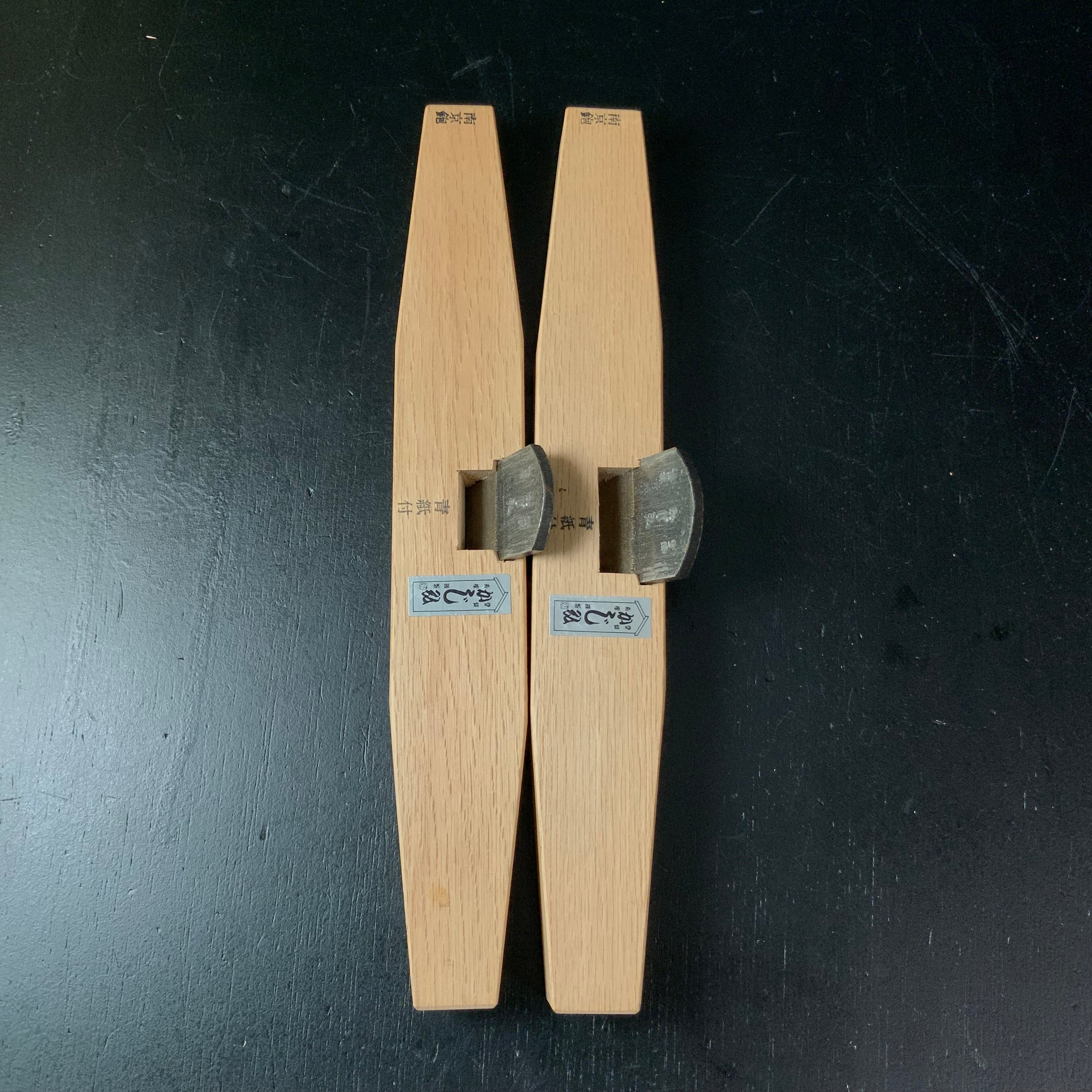 Old stock Spokeshave Plane (Nankin Kanna) With Blue Steel Kajihiro 掘出し物 南京鉋 青紙鋼 かじ弘 30,36mm