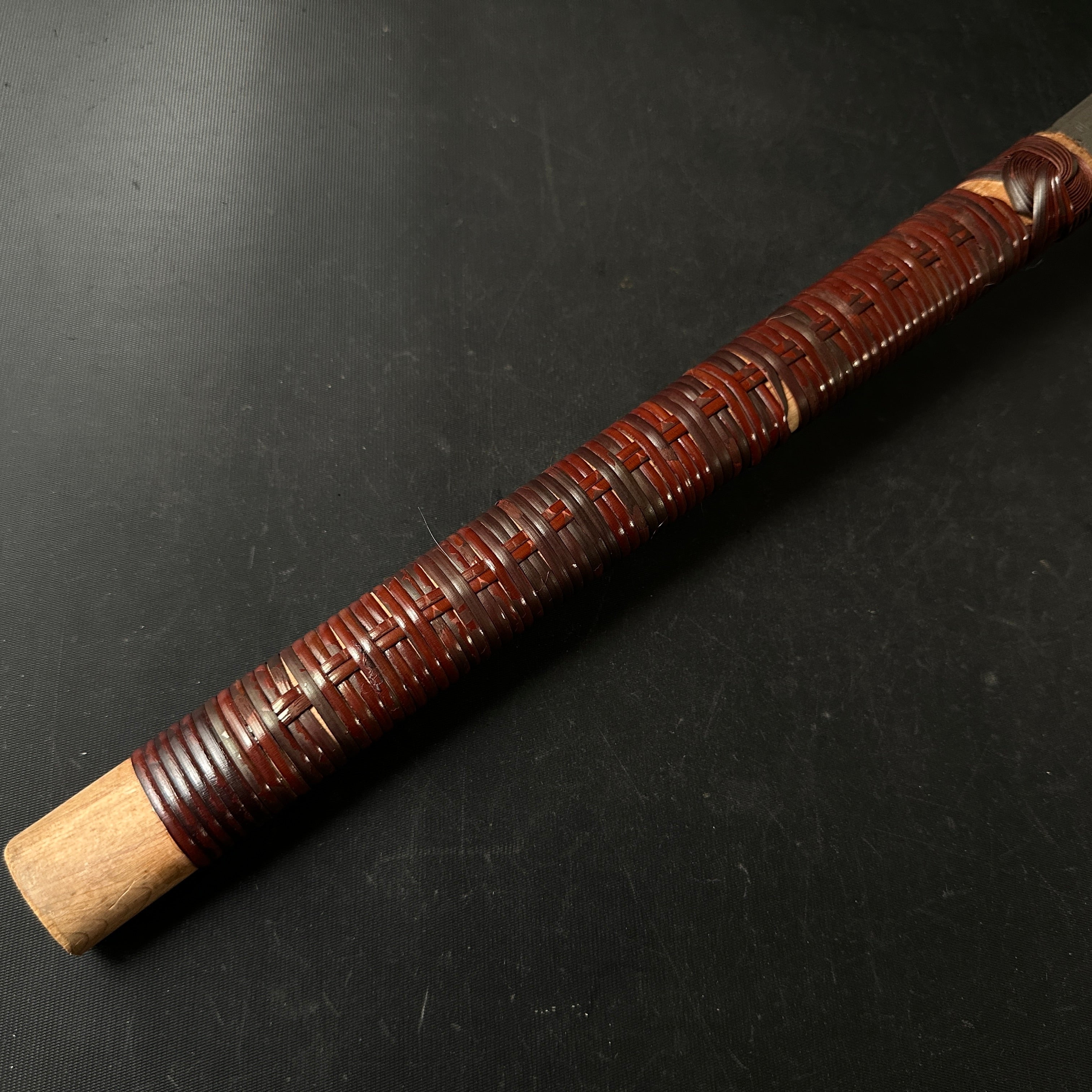 #R5 Ready to use! Old stock Double Edge (Ryoba) Saw with Eddy Type Handles set by Kurashige 直ぐ使い 倉重栄助氏目立 渦巻き柄 両刃鋸 300mm