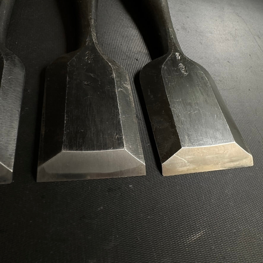 #M141 Mixed set for beginner Bench chisels set by unknown smith バラ鑿合わせ 初心者におすすめ 追入組鑿作者不明