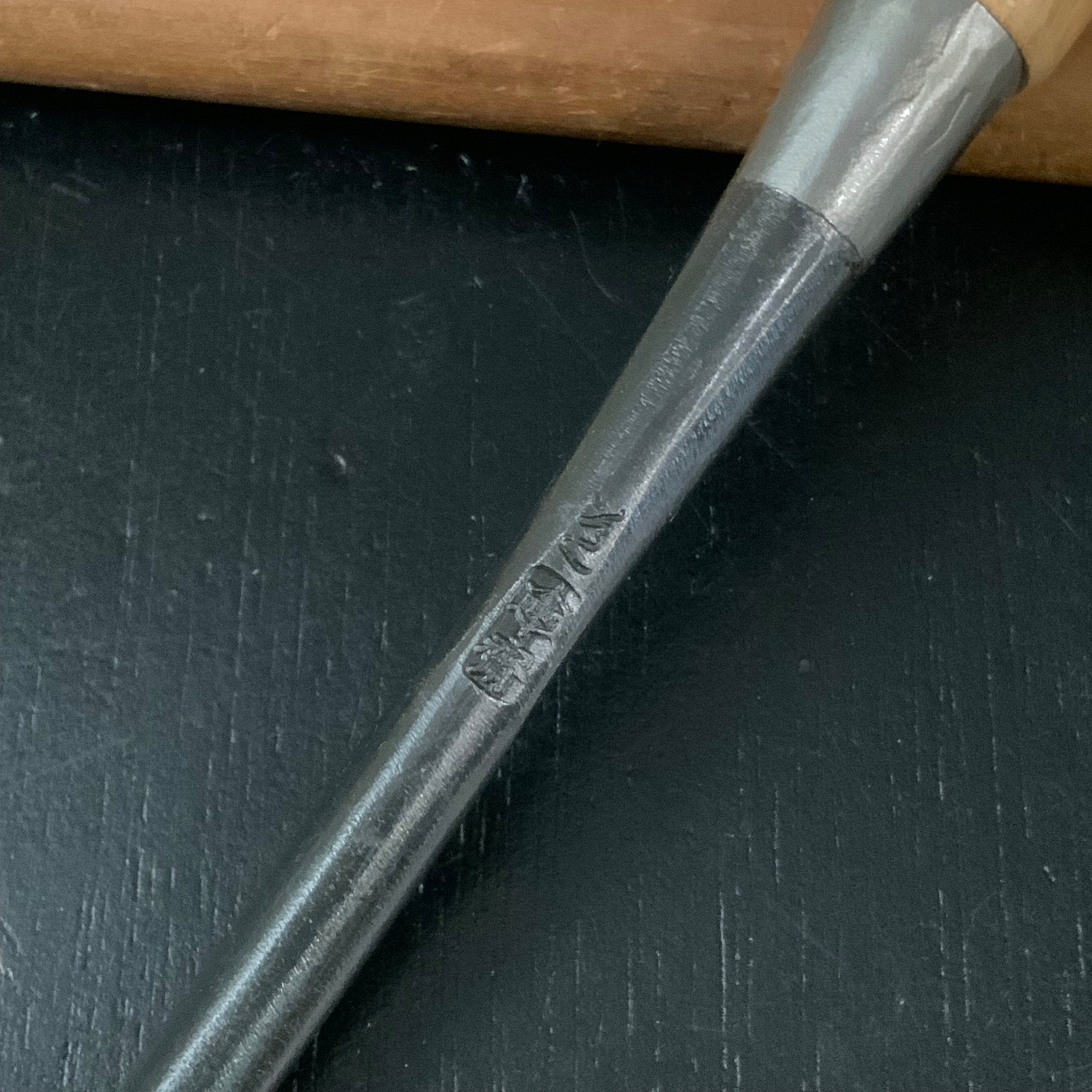Tasai Special carving chisel with blackwood Handle 田斎作 追入内丸鑿 白樫柄 9mm uchimaru