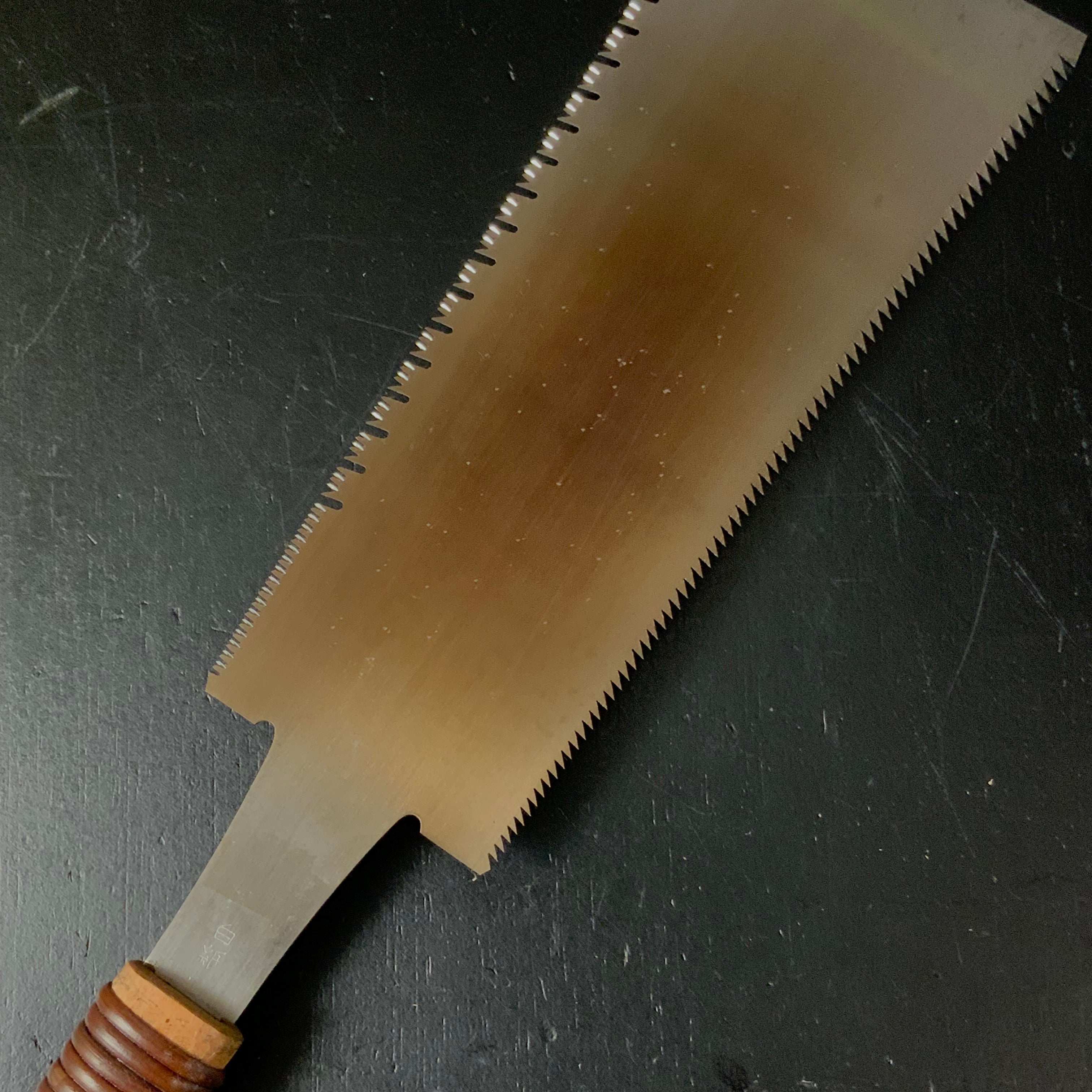 #204 Nagakatsu Double Edge Saw Eddy Type Handles set by Kurashige For Soft Wood 長勝鋸 渦巻き柄 両刃鋸 220mm