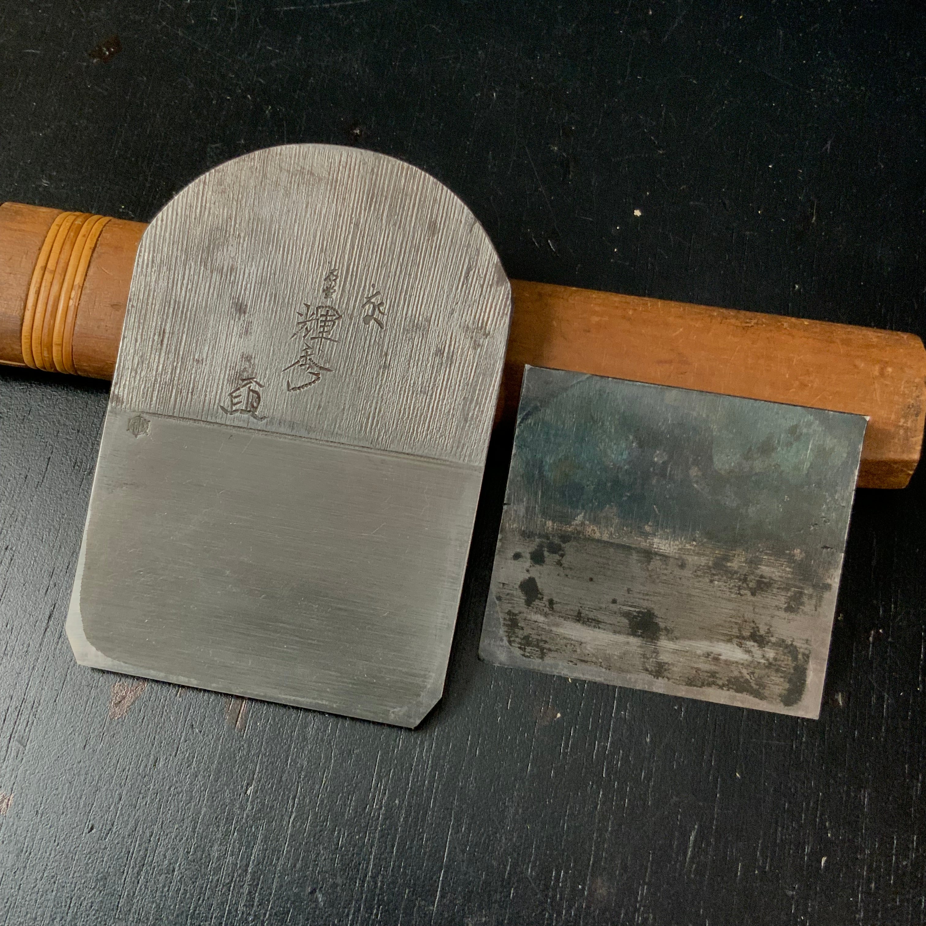 Old stock #3 Teruhide eleventh generation Ishido Teruhide Smoothing Plane / 掘出し物 輝秀 十一代目 石堂秀雄作 仕上げ鉋 小吉屋台入 70mm