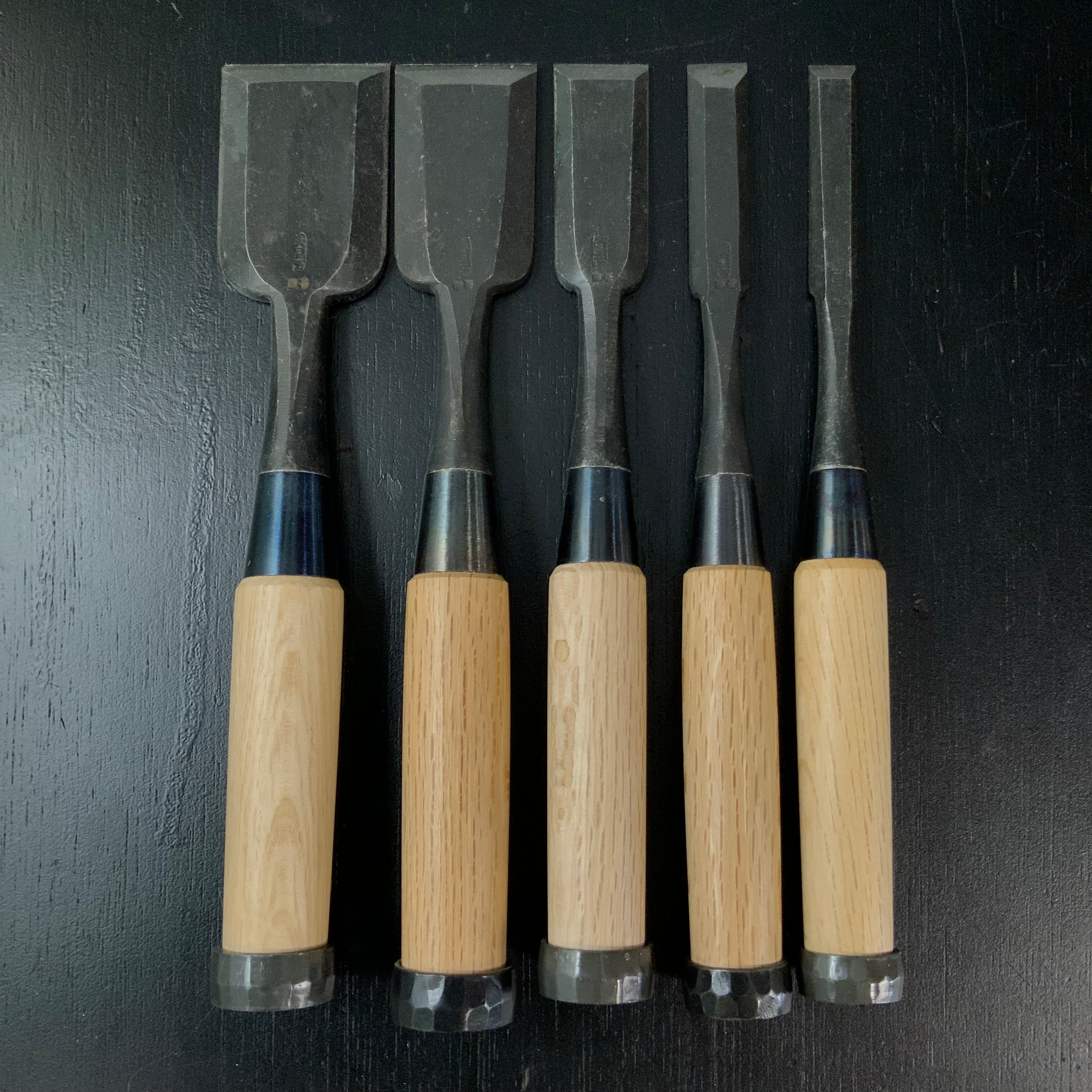 Ioroi Bench chisels White Steel (Oirenomi) 五百蔵作 追入鑿