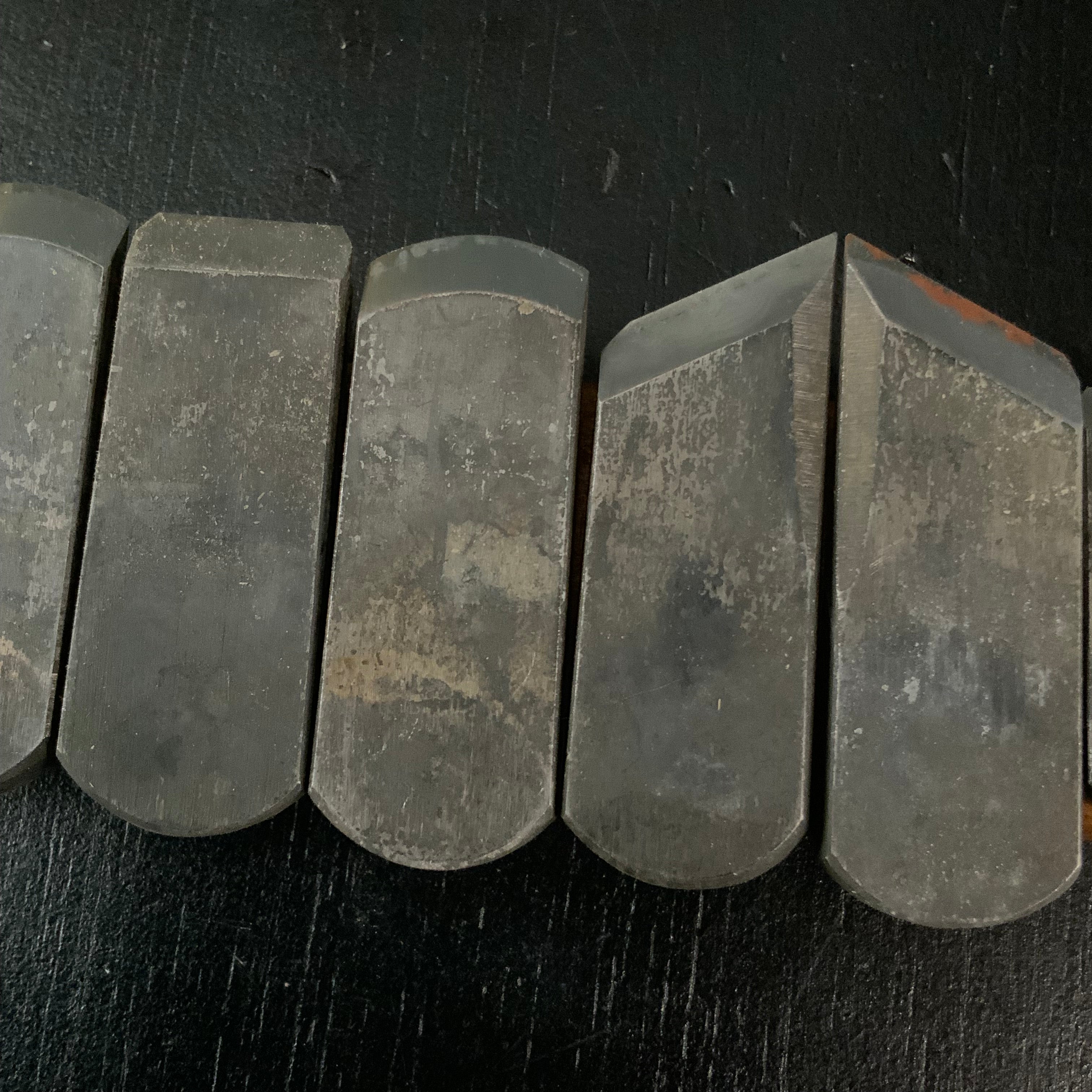 Old stock Mini Plane set (x10 planes) with Blue steel by Seikichi Sekikawa 掘出し物 関川誠吉作 細工組鉋 18mm
