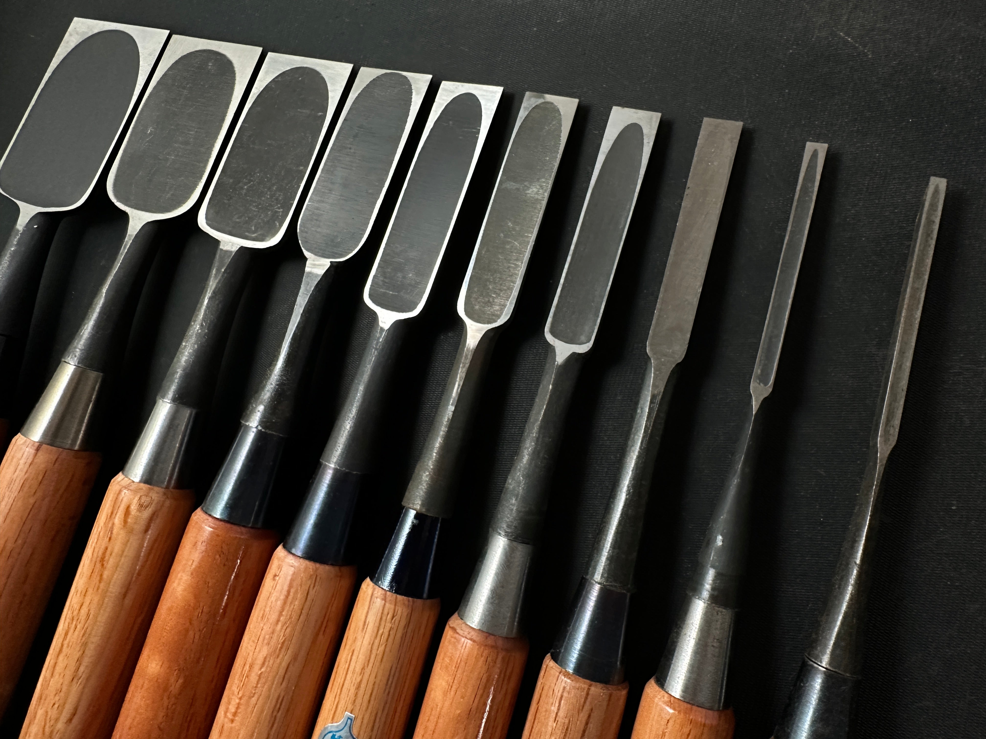 #M135 Mixed set for beginner Bench chisels set by unknown smith バラ鑿合わせ 初心者におすすめ 追入組鑿作者不明