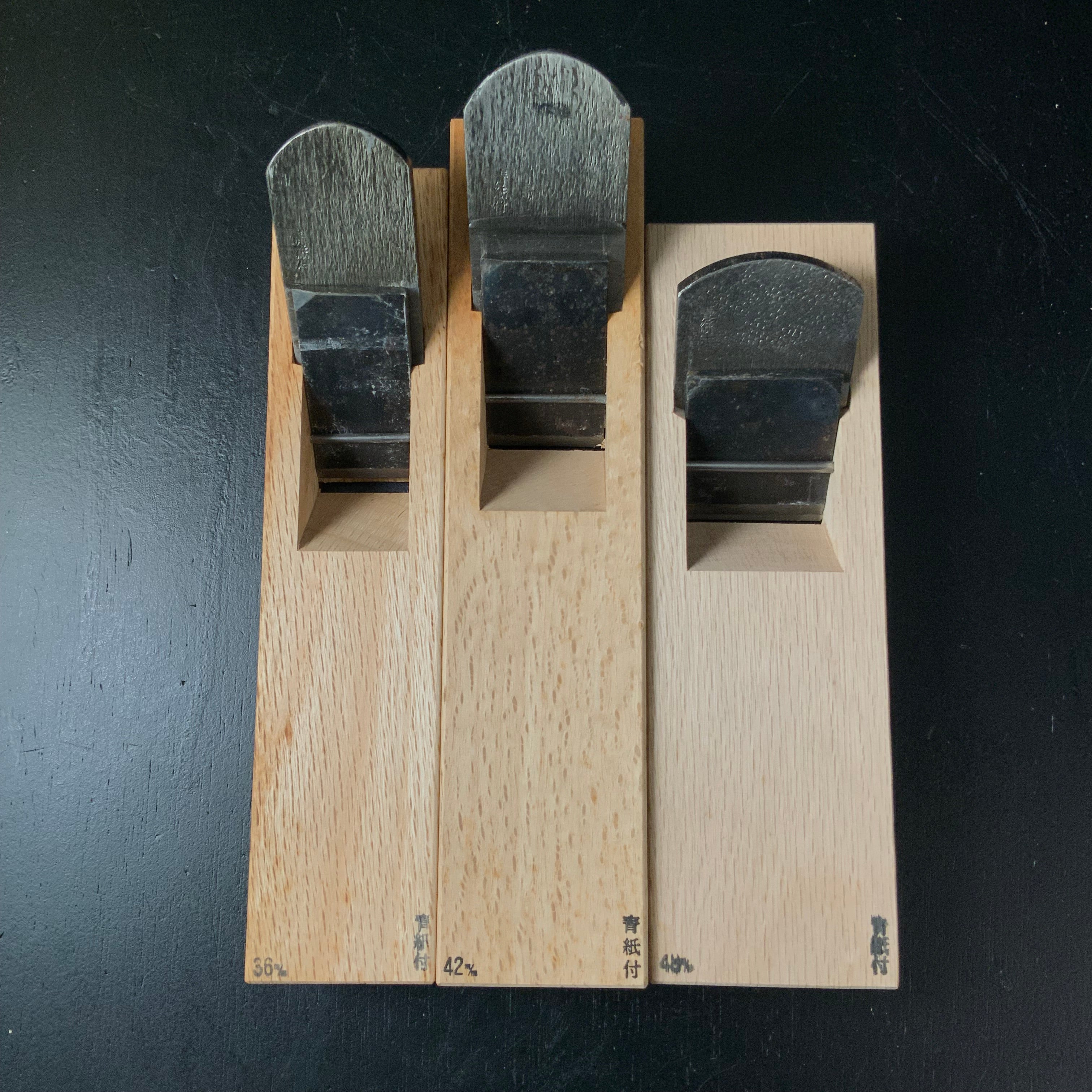 Old stock  Mini Flat Plane with Blue Steel  掘出し物 廣重 豆平鉋 青紙鋼 36mm/42mm/48mm