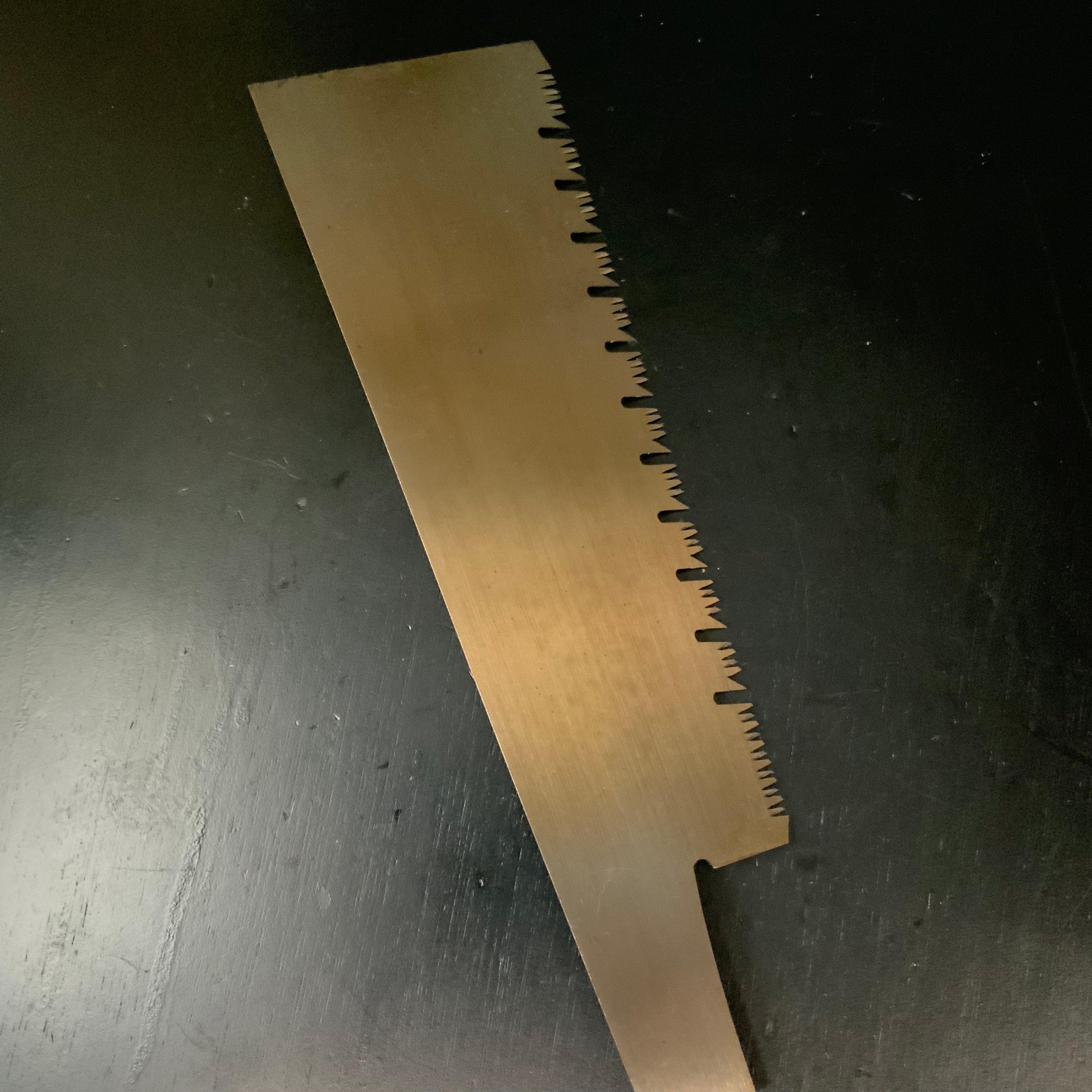 #180 Nagakatsu Single Edge Saw Eddy Type Handles set by Kurashige For Soft Wood 長勝鋸 渦巻き柄 片刃鋸 300mm