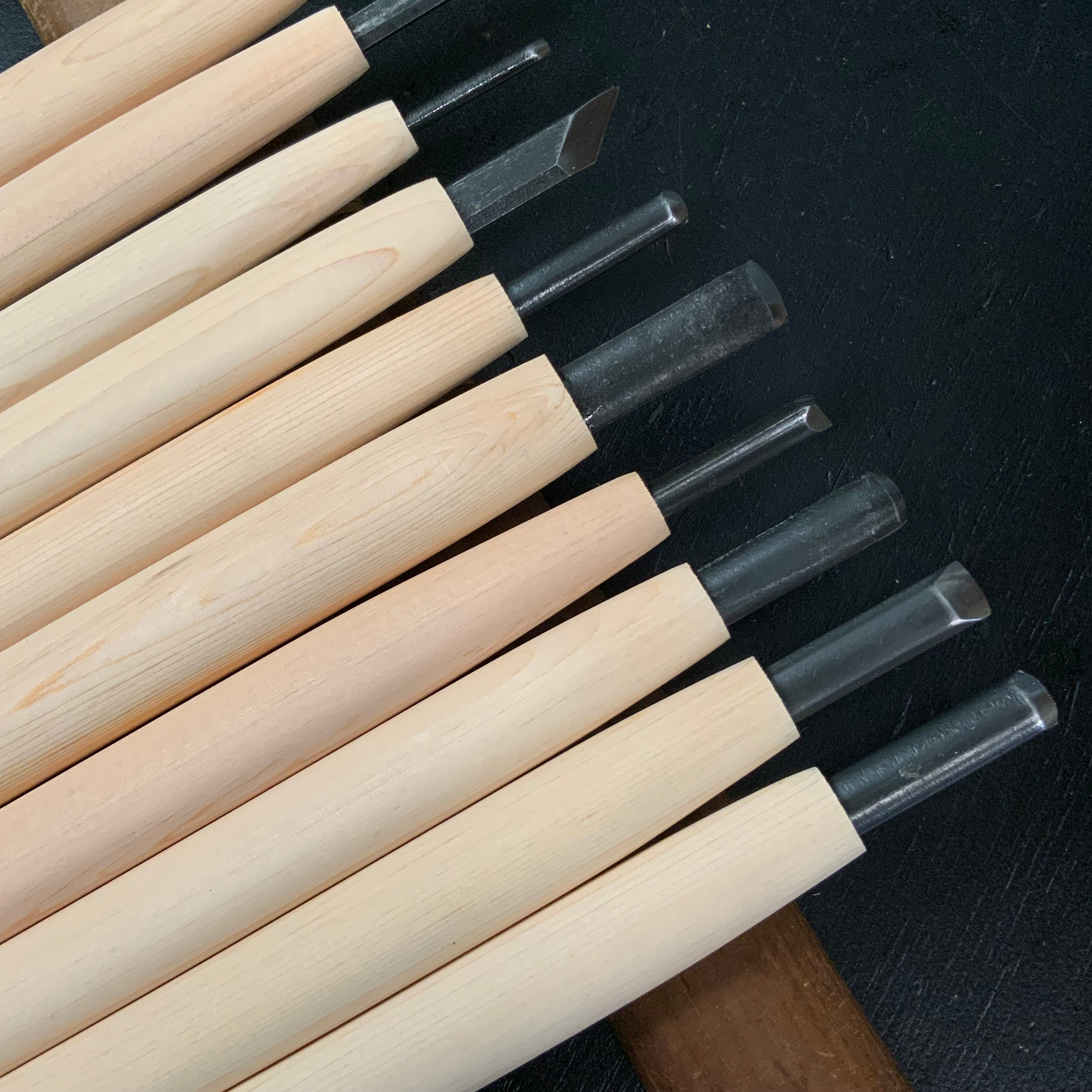 Heijoshin Michi Spoon chisels Carving chisels set 平常心 道 彫刻刀10本組 Chokokuto