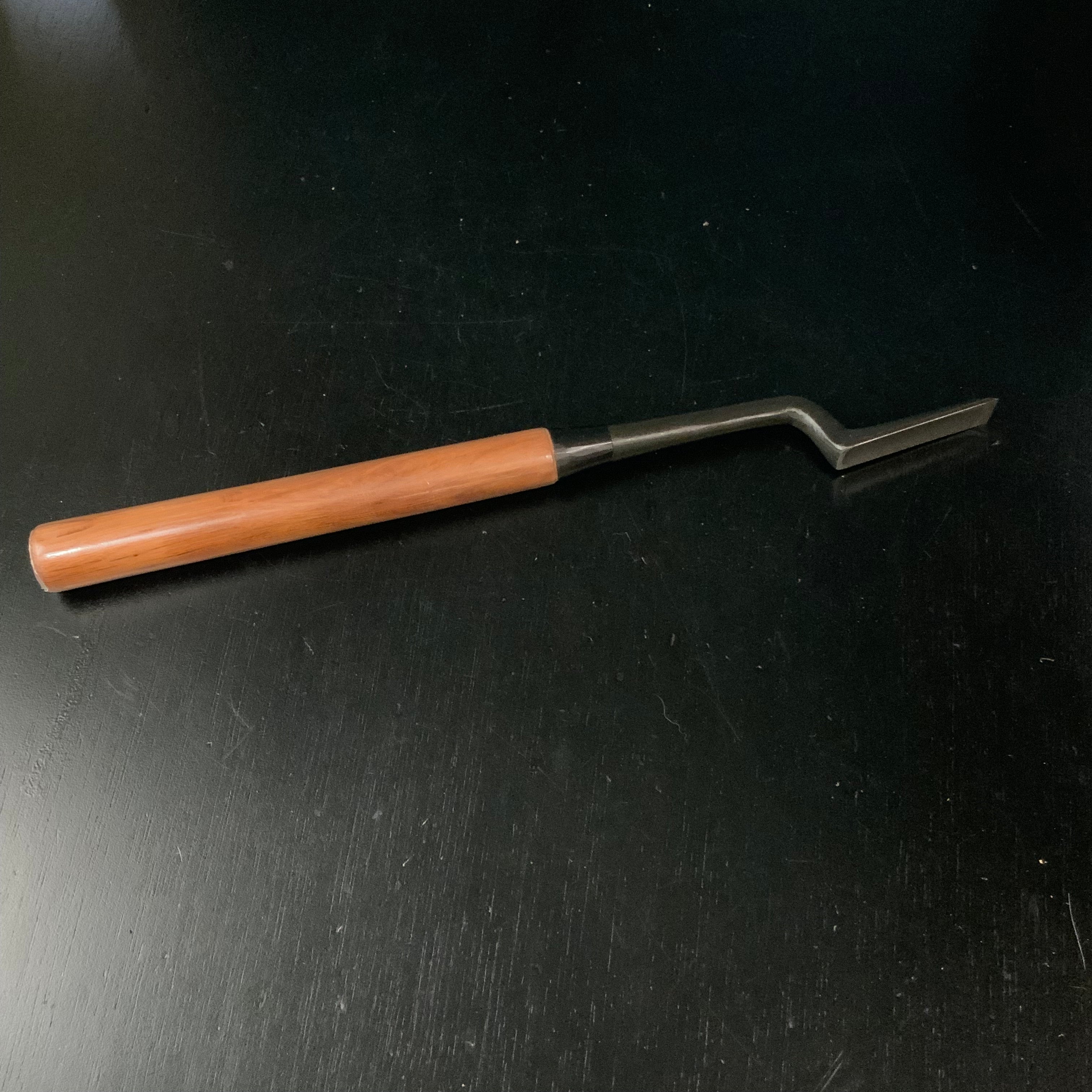 Tasai Special Trowel chisel (Kote nomi) 田斎作 面取鏝鑿 赤樫柄 15mm