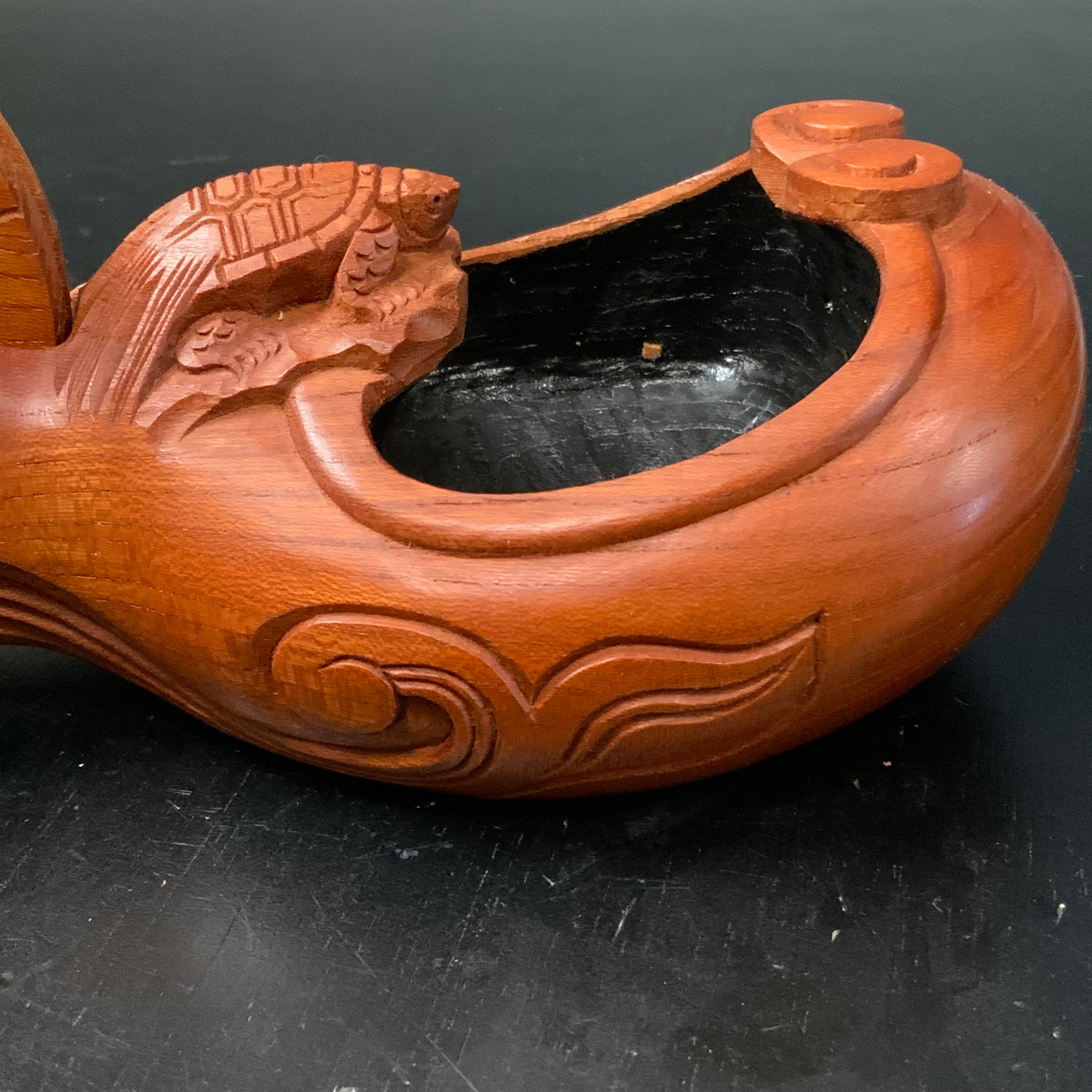 #ST52 Japanese Carpenter Ink Pot Traditional Measuring Tools Sumitsubo by Tsuboaki 坪昭作 墨壺 欅 265mm