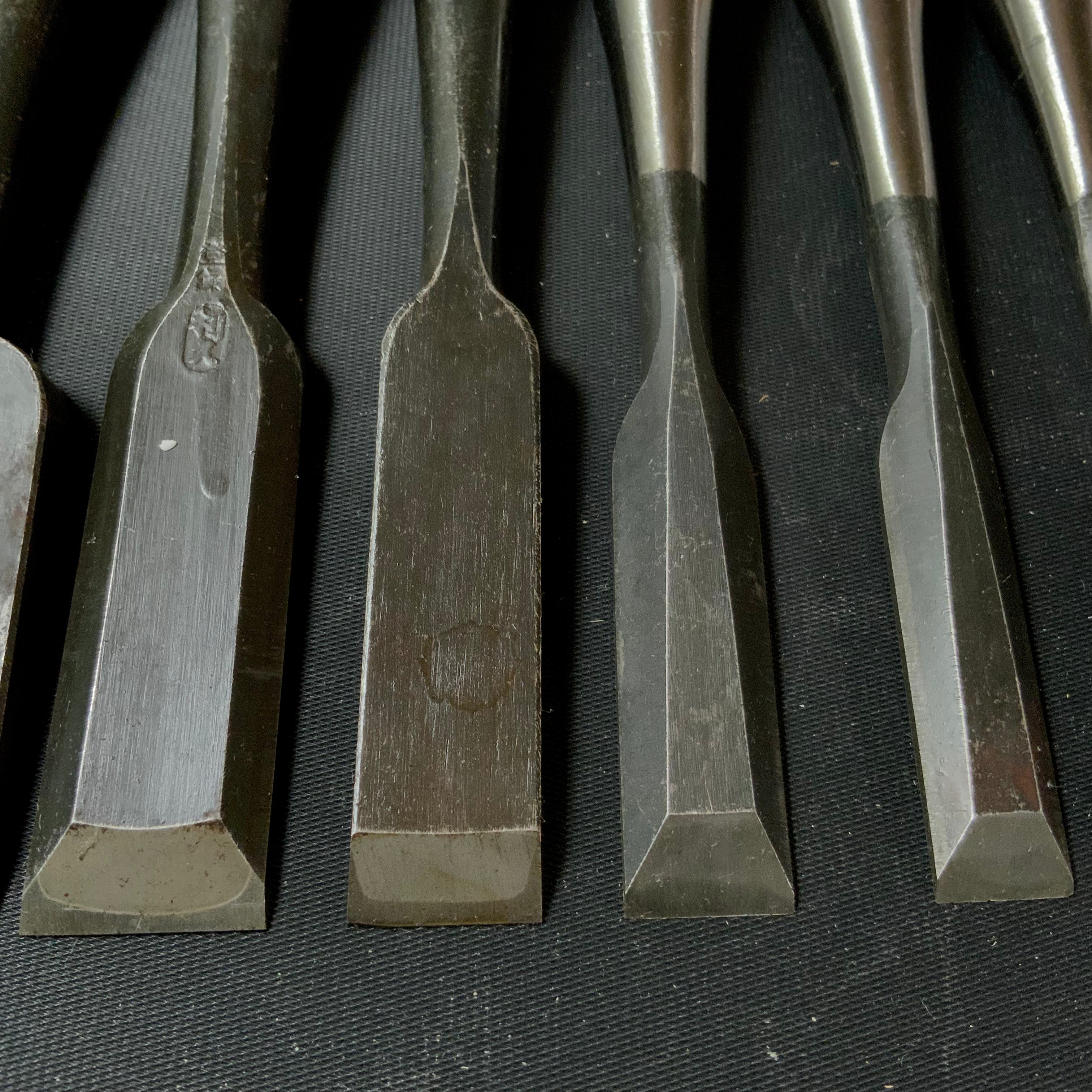 #M139 Mixed set for beginner Bench chisels set by unknown smith バラ鑿合わせ 初心者におすすめ 追入組鑿