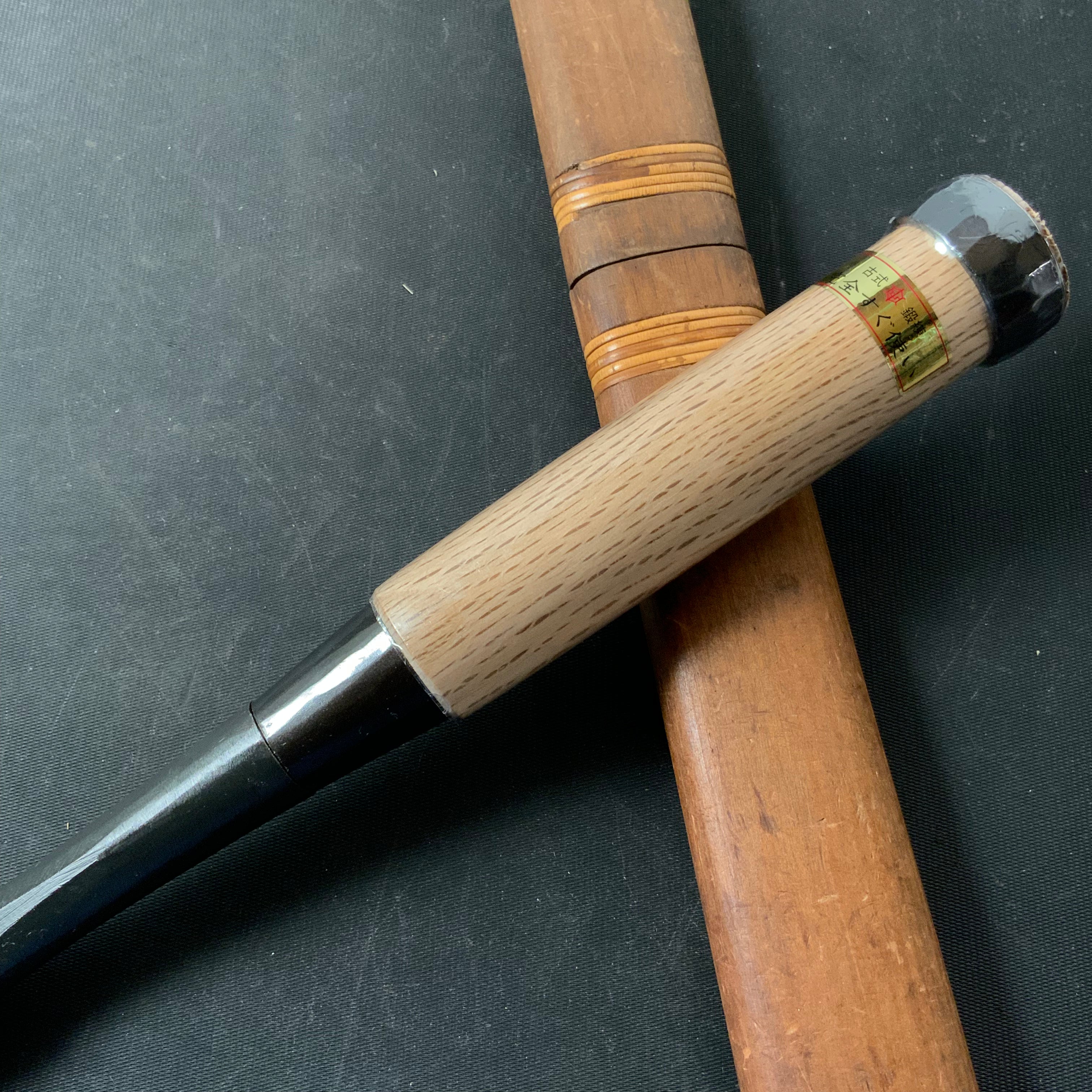 Tasai Timber chisels (Tatakinomi) with blue steel 田斎 黒仕上げ 叩鑿 24mm