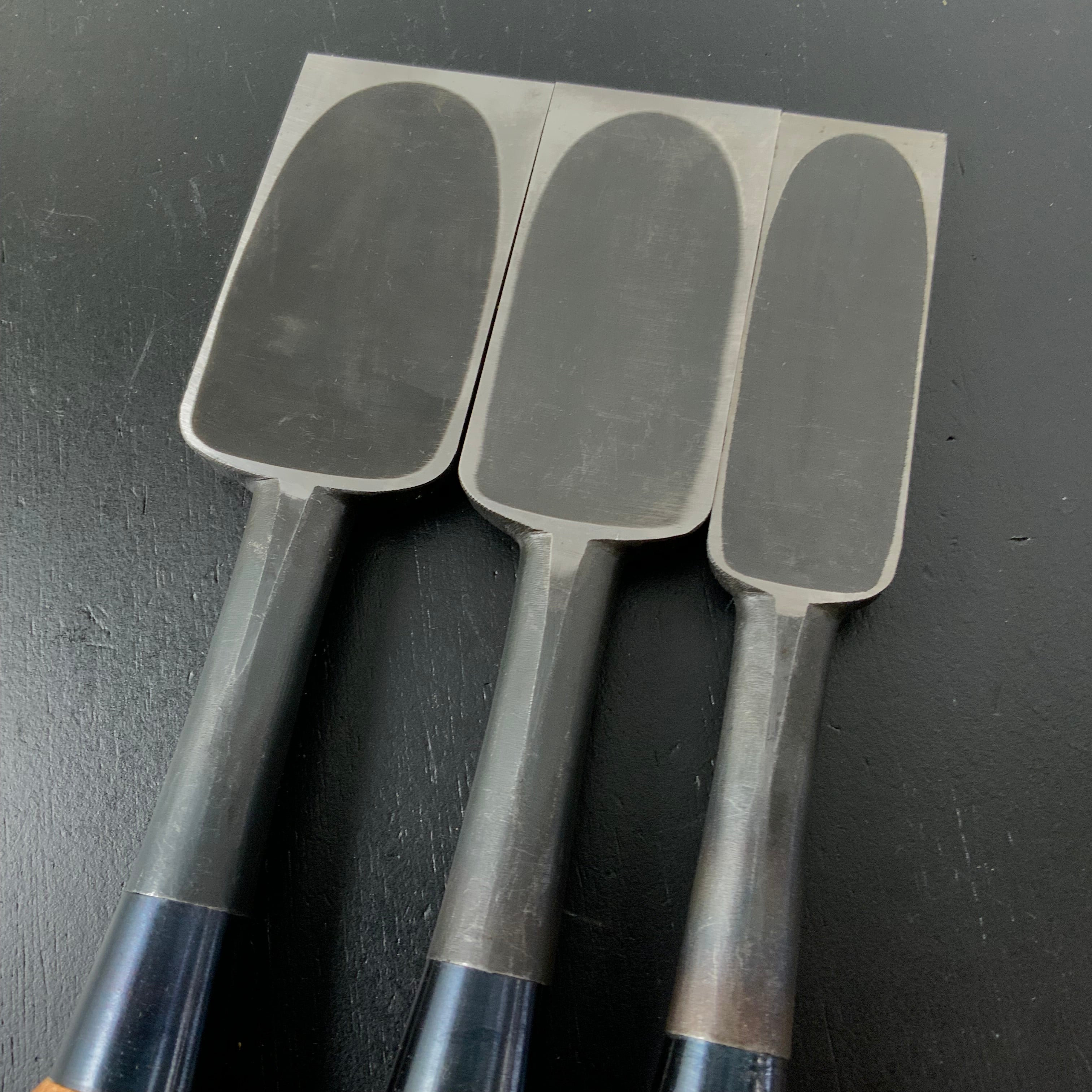 Old Stock Kuniaki Timber chisels with White steel 掘出し物 国明 叩鑿 Tatakinomi