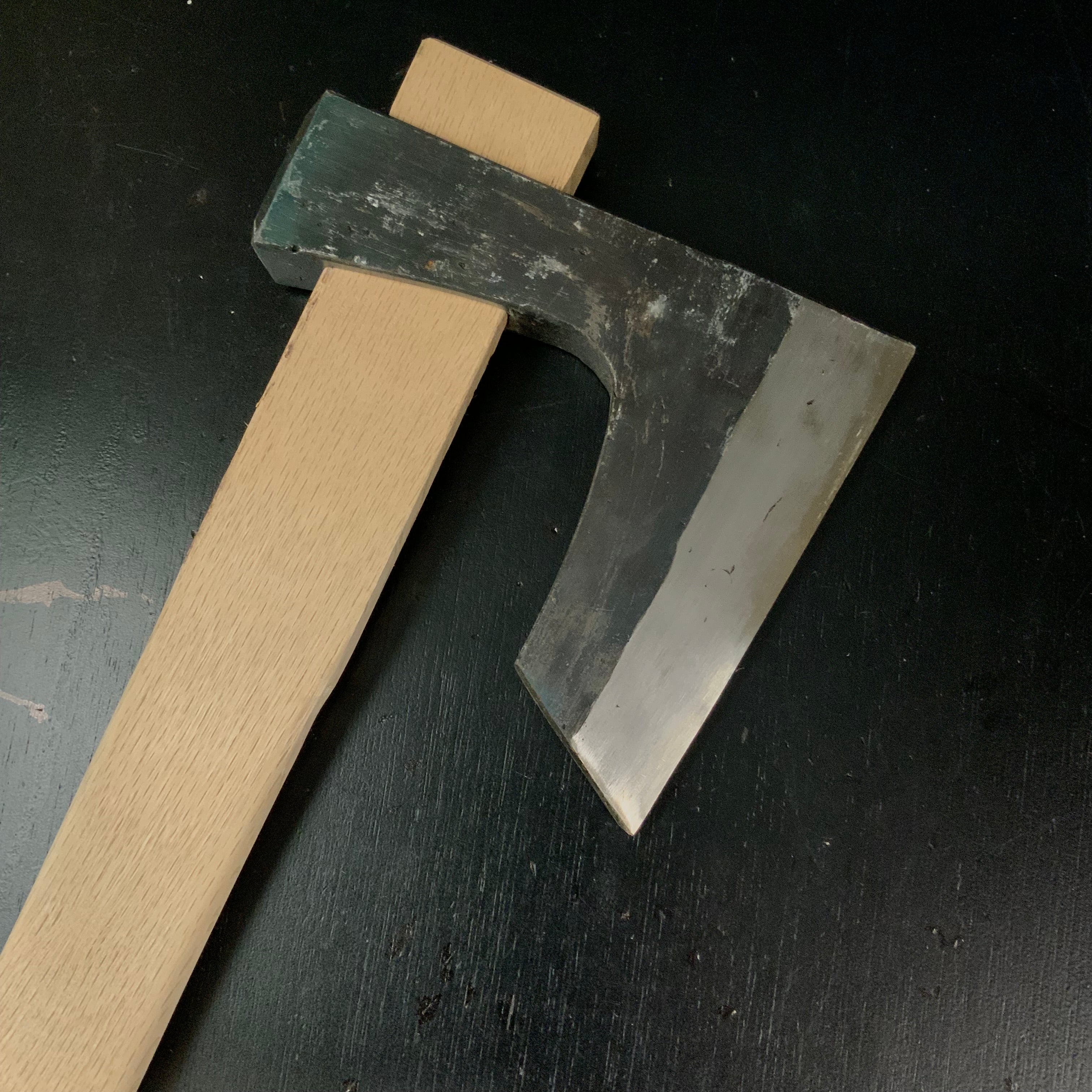 #Mk20 Old stock Japanese Carpenter's Axe 掘出し物 鉞 木割り斧 Masakari