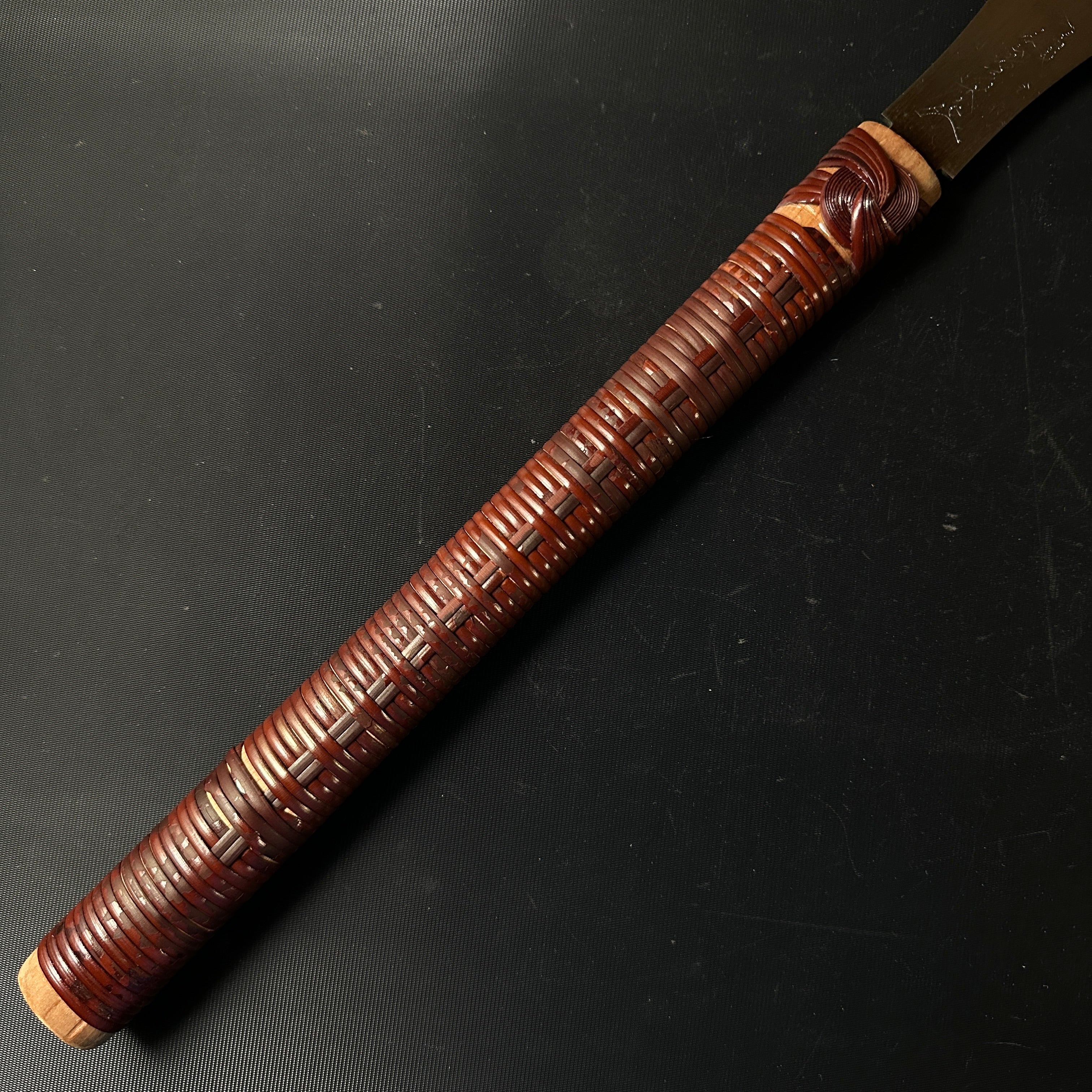 #R26 Ready to use! Old stock Double Edge Saw with Eddy Type Handles set by Kurashige 直ぐ使い 倉重栄助 目立 渦巻き柄 両刃鋸 240mm