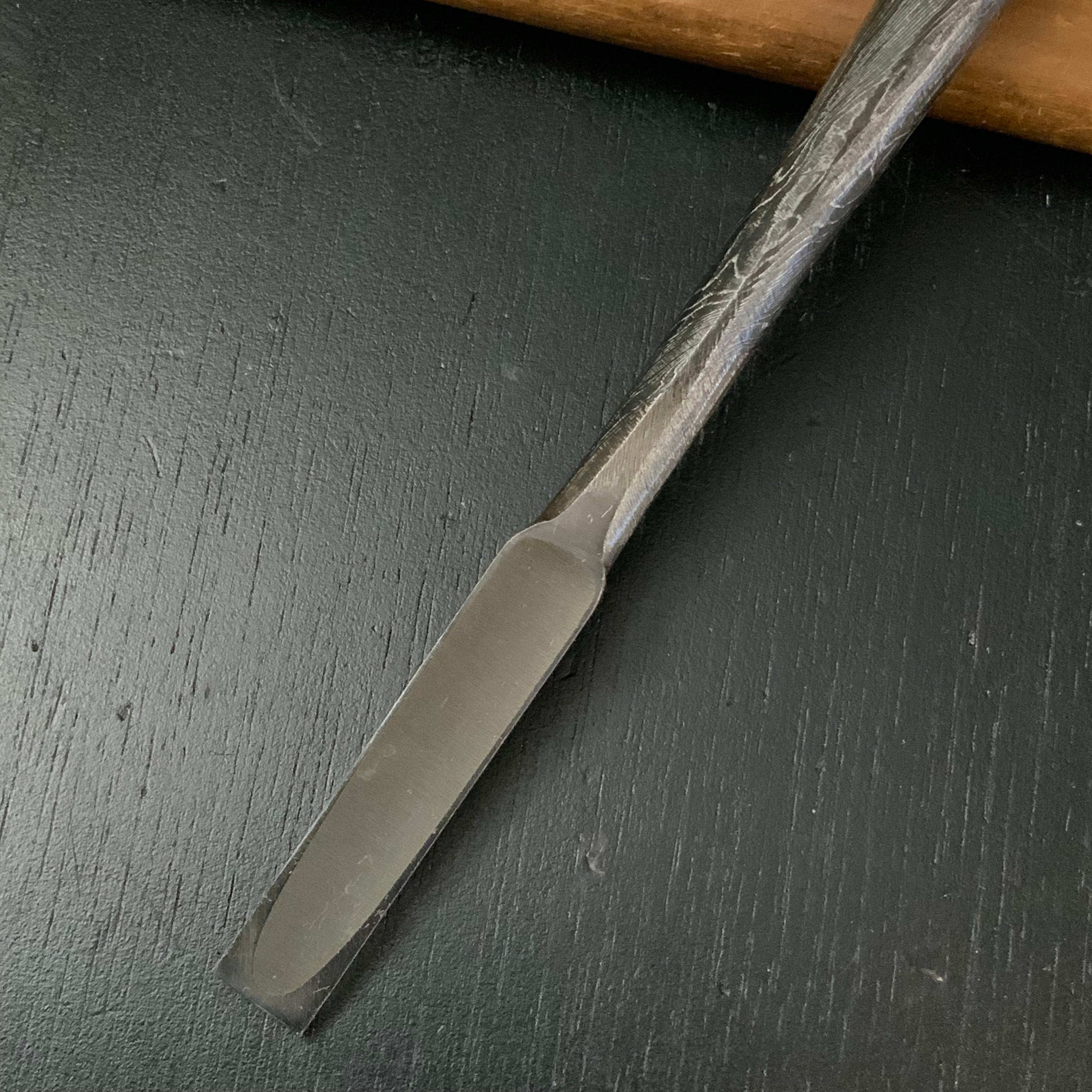 Tasai Mokume Special Bench chisels with blue steel 田斎作 木目 追入鑿 紫檀柄 12mm