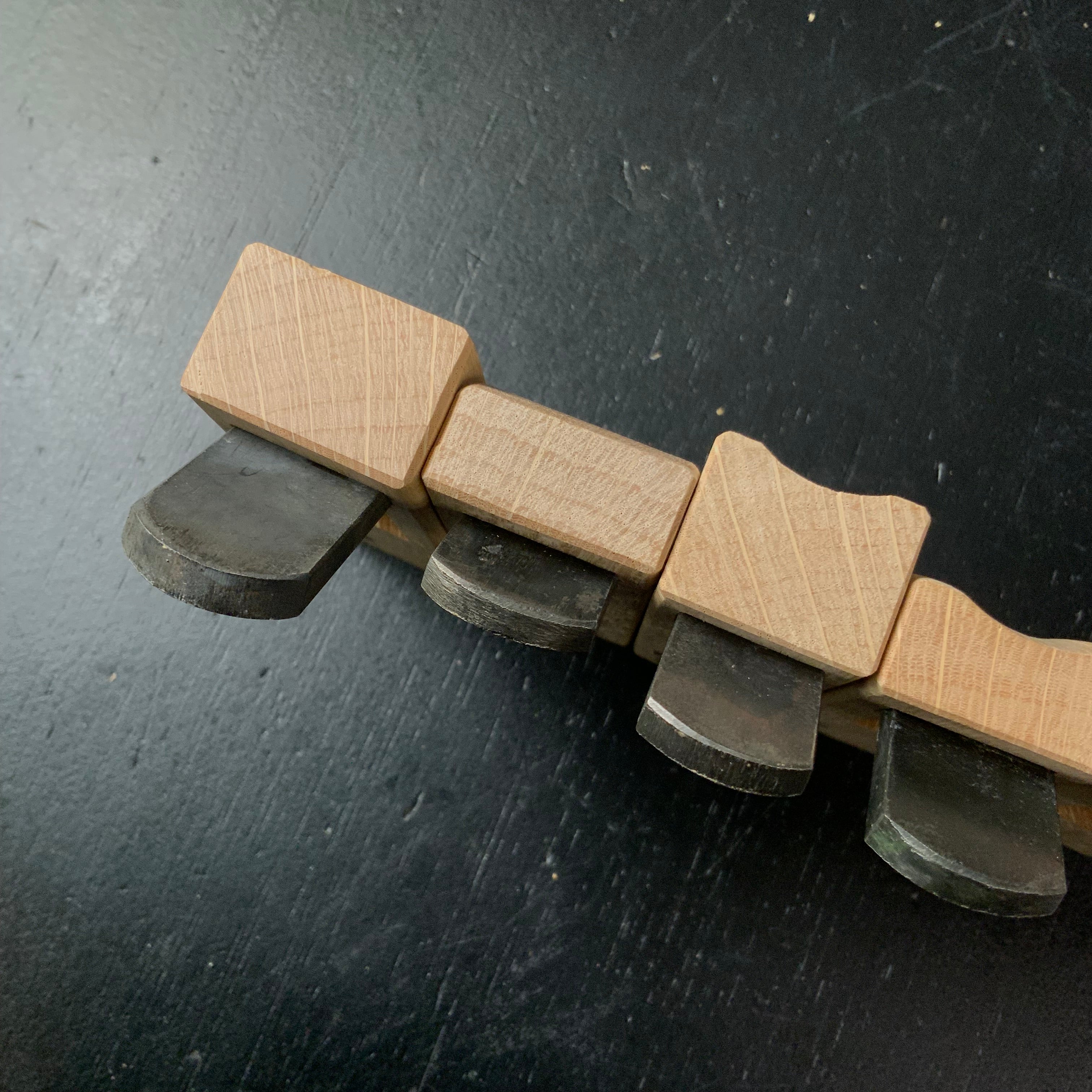 Old stock Kouetsu Mini Plane set (x8 planes) with White steel 掘出し物 広悦 細工組鉋 18mm (八本組)