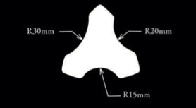 Woodworking Scraper by Bessho Jiro Delta Type 0.8mm thick / 別所二郎作 木工用スクレーパー デルタR型 0.8mm厚