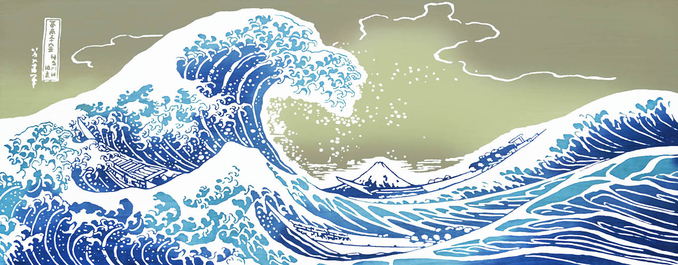 Hand Towel Traditional Japanese Design 100% cotton 手染め手ぬぐい