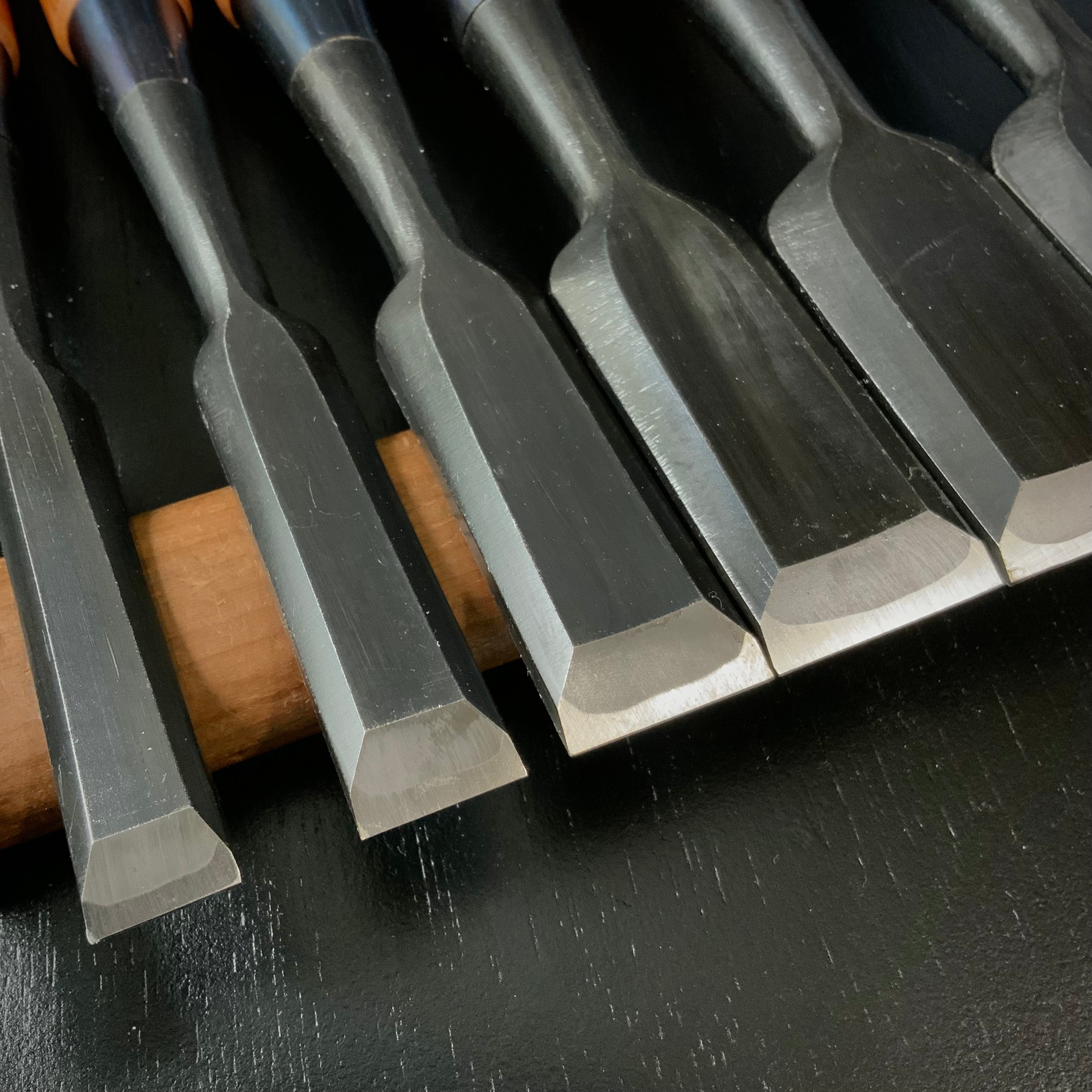 #M168 No brand Bench chisels set by unknown smith 無名 追入組鑿 10本組 作者不明