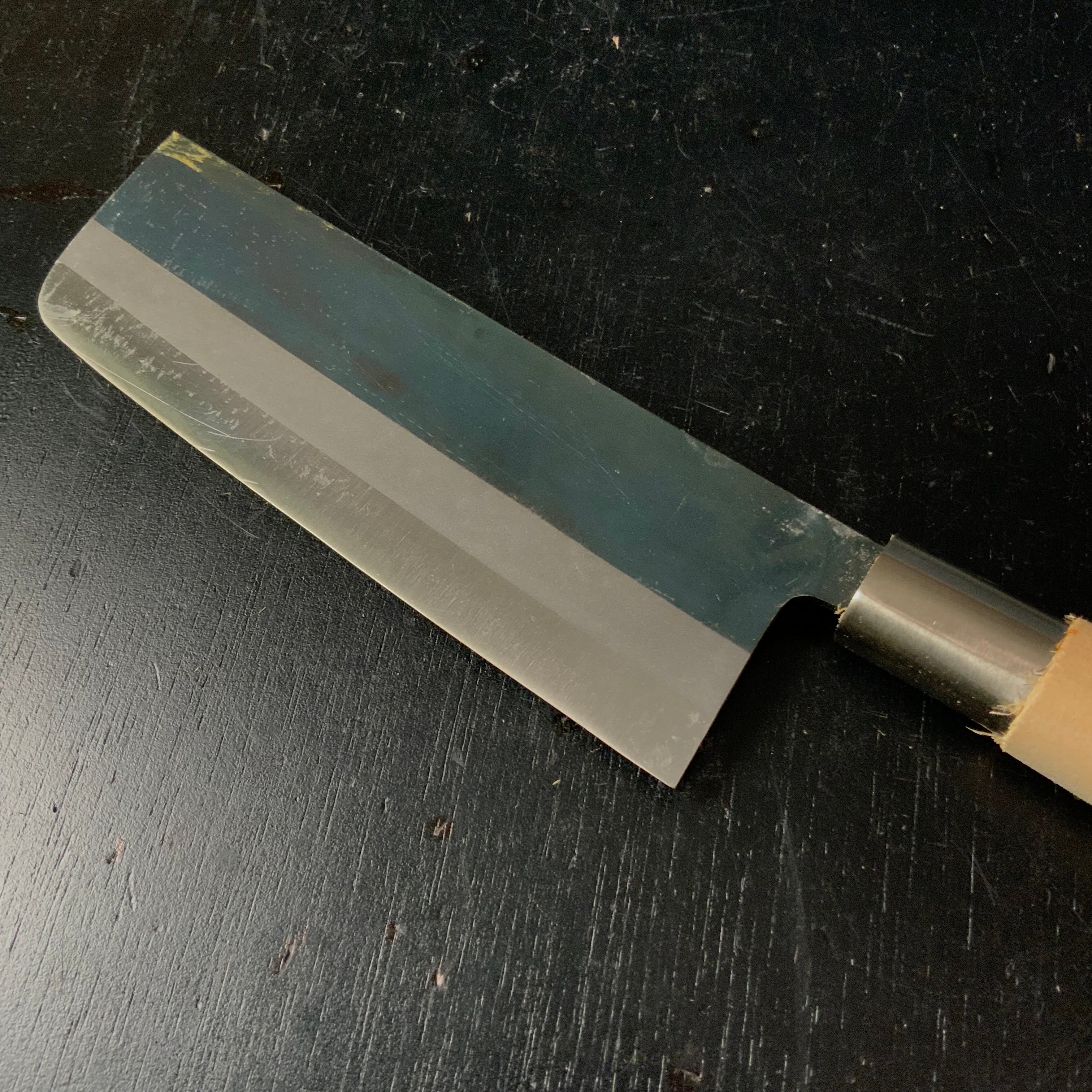 Ittetsusai Kurouchi Nakiri Hocho 160mm 一徹斎作 黒打 菜切包丁 160mm