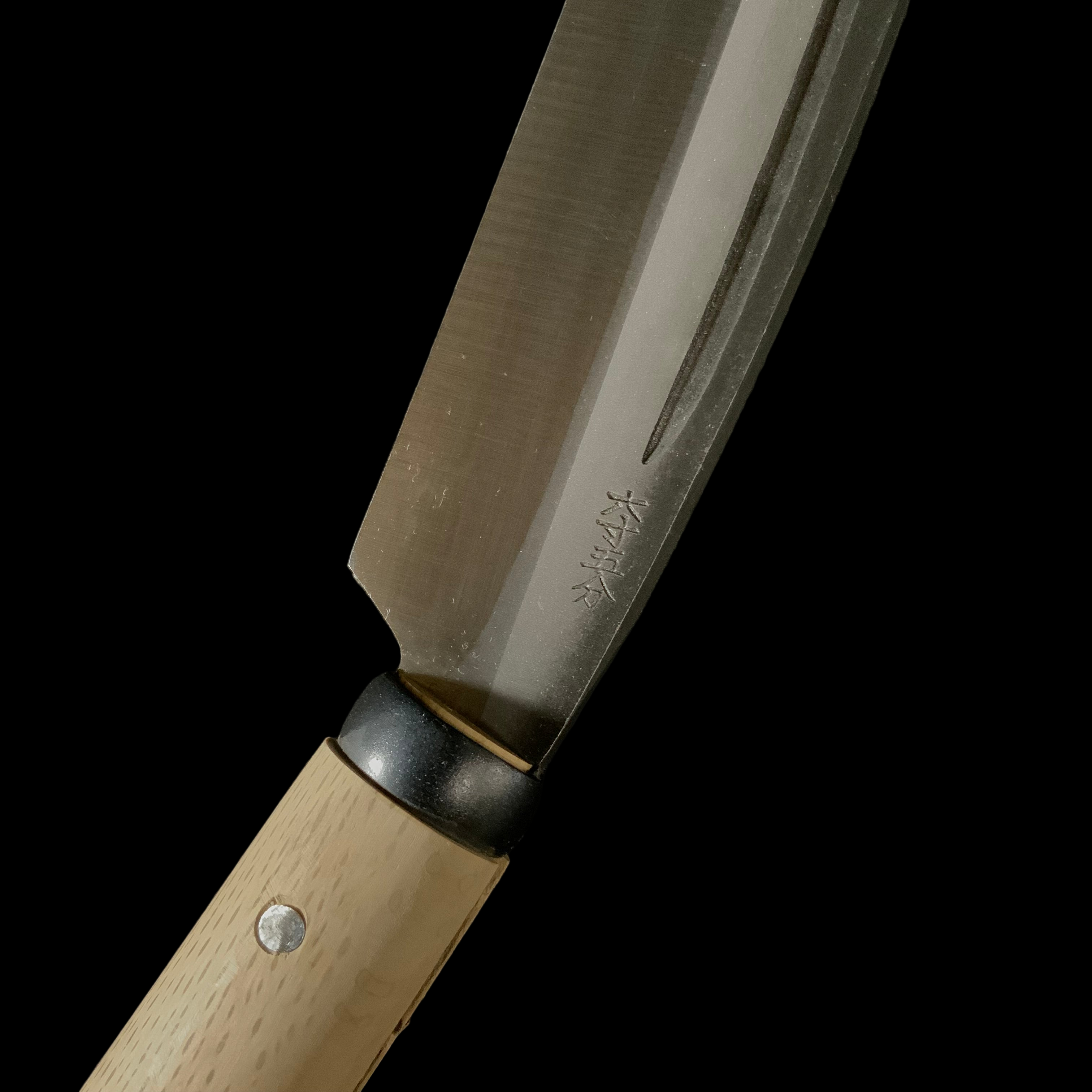 Ajikataya Double edged Nata by HinoUra Tsukasa Right hand 味方屋作 鉈 片刃 磨き仕上げ 右 195mm