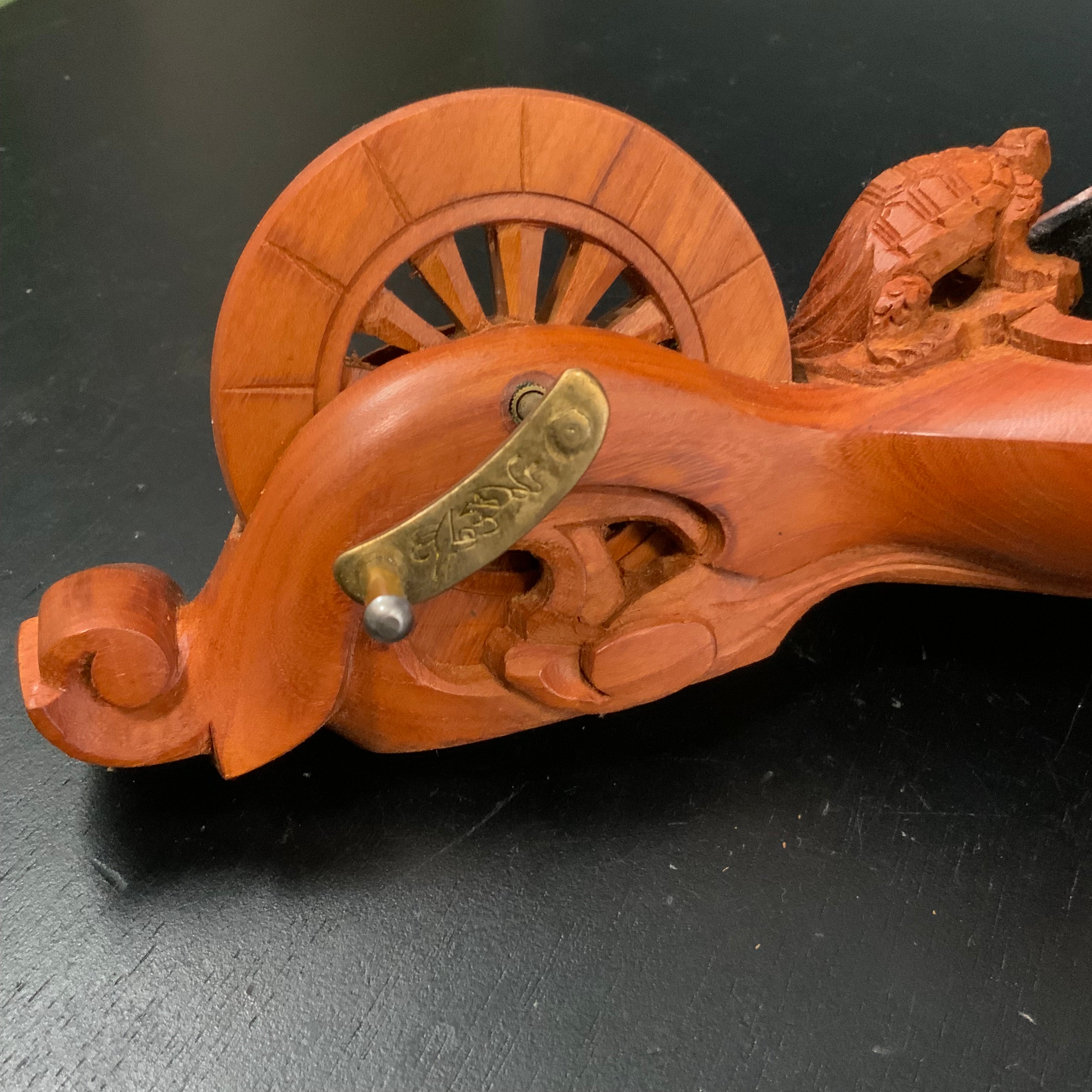 #ST54 Japanese Carpenter Ink Pot Traditional Measuring Tools Sumitsubo 墨壺 欅 250mm