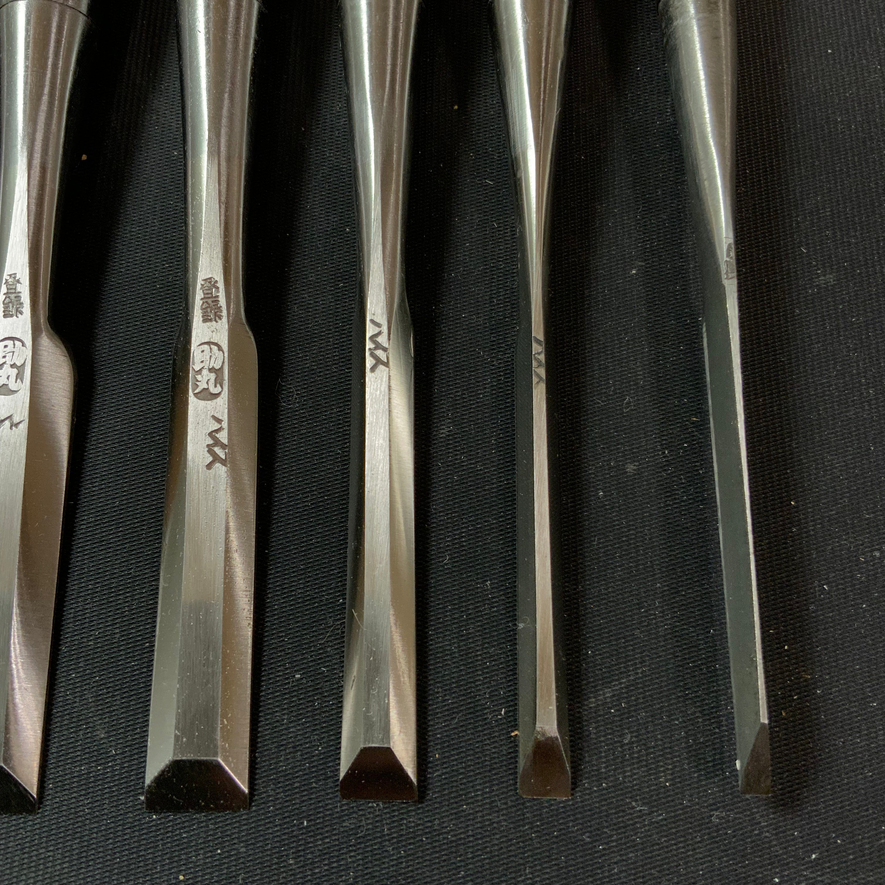 #M145 Mixed set High-Speed Steel Bench chisels set バラ鑿合わせ ハイス追入組鑿