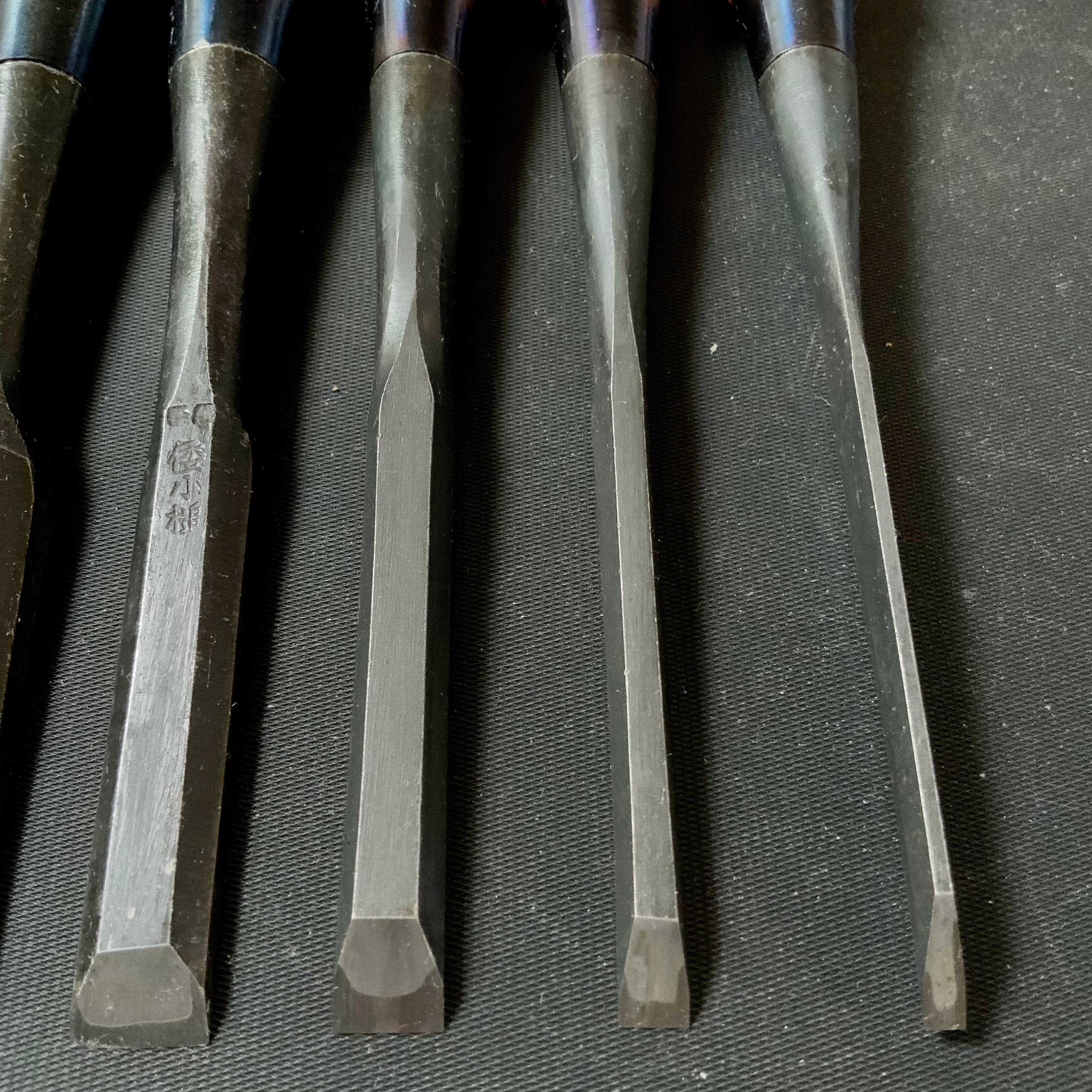 #M150 Mixed set for beginner Bench chisels set by unknown smith バラ鑿合わせ 初心者におすすめ 追入組鑿作者不明