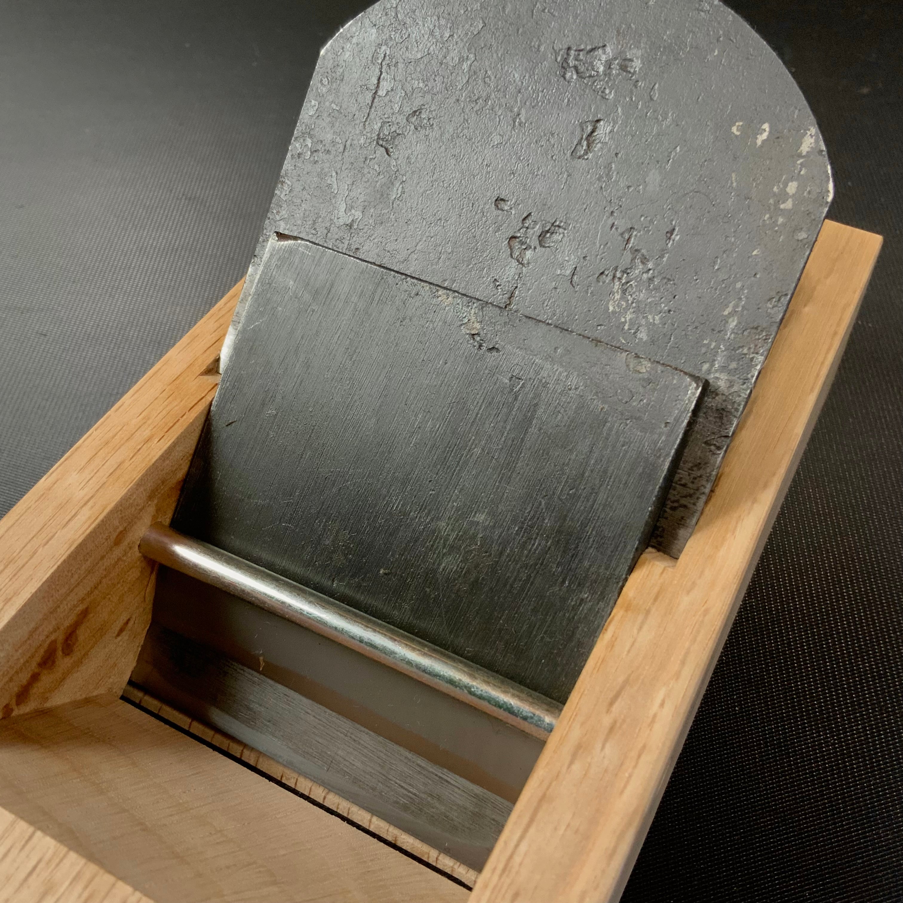 Kensuke V1 steel Smoothing Plane(Kanna) by Yamamoto Kensuke 4th with Brue V1 steel  山本健介作 健介 青紙スーパーV1鋼 仕上げ鉋 70mm