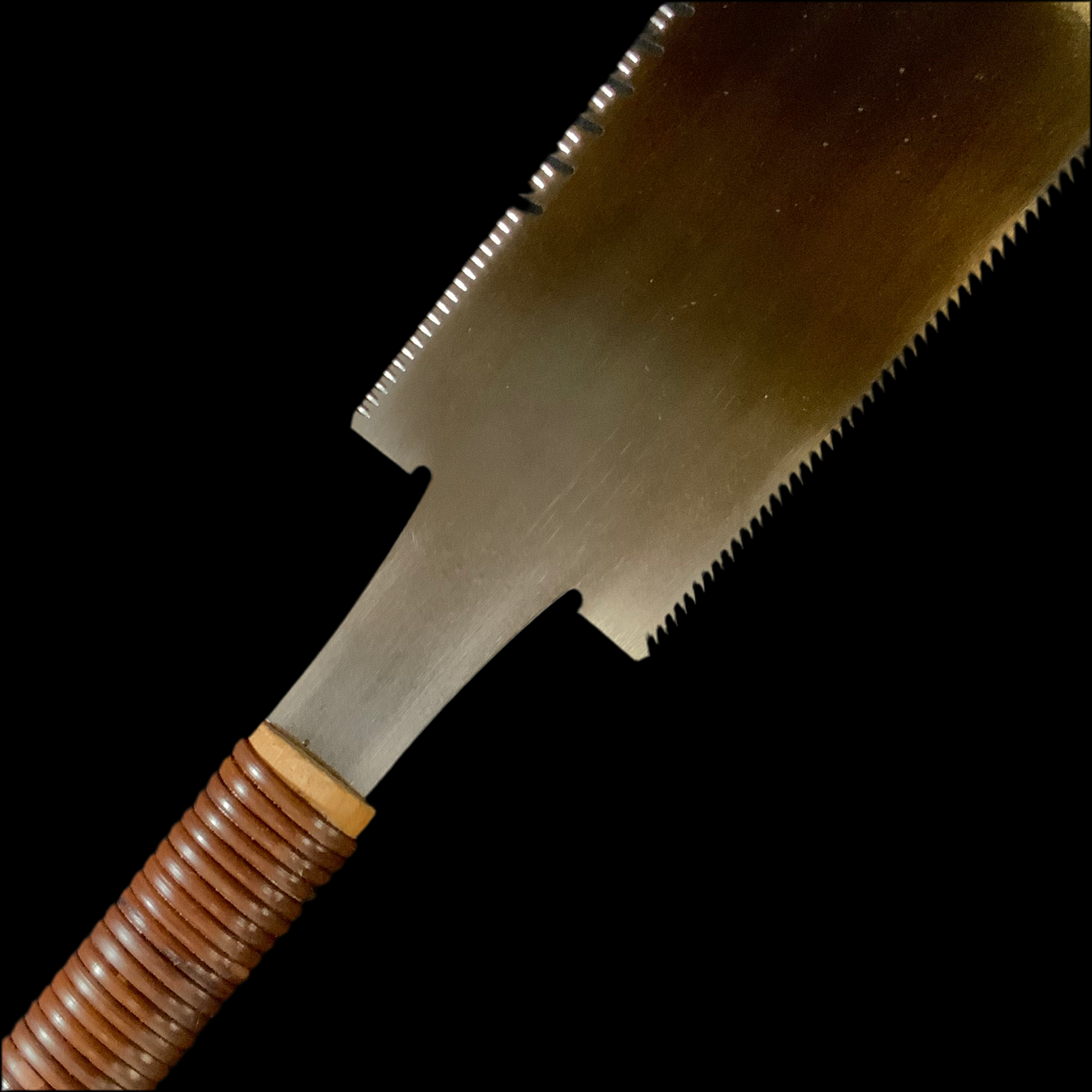 #221 Nagakatsu Double Edge Saw Eddy Type Handles set by Kurashige For Softwood 長勝鋸 渦巻き柄 両刃鋸 針葉材用 240mm