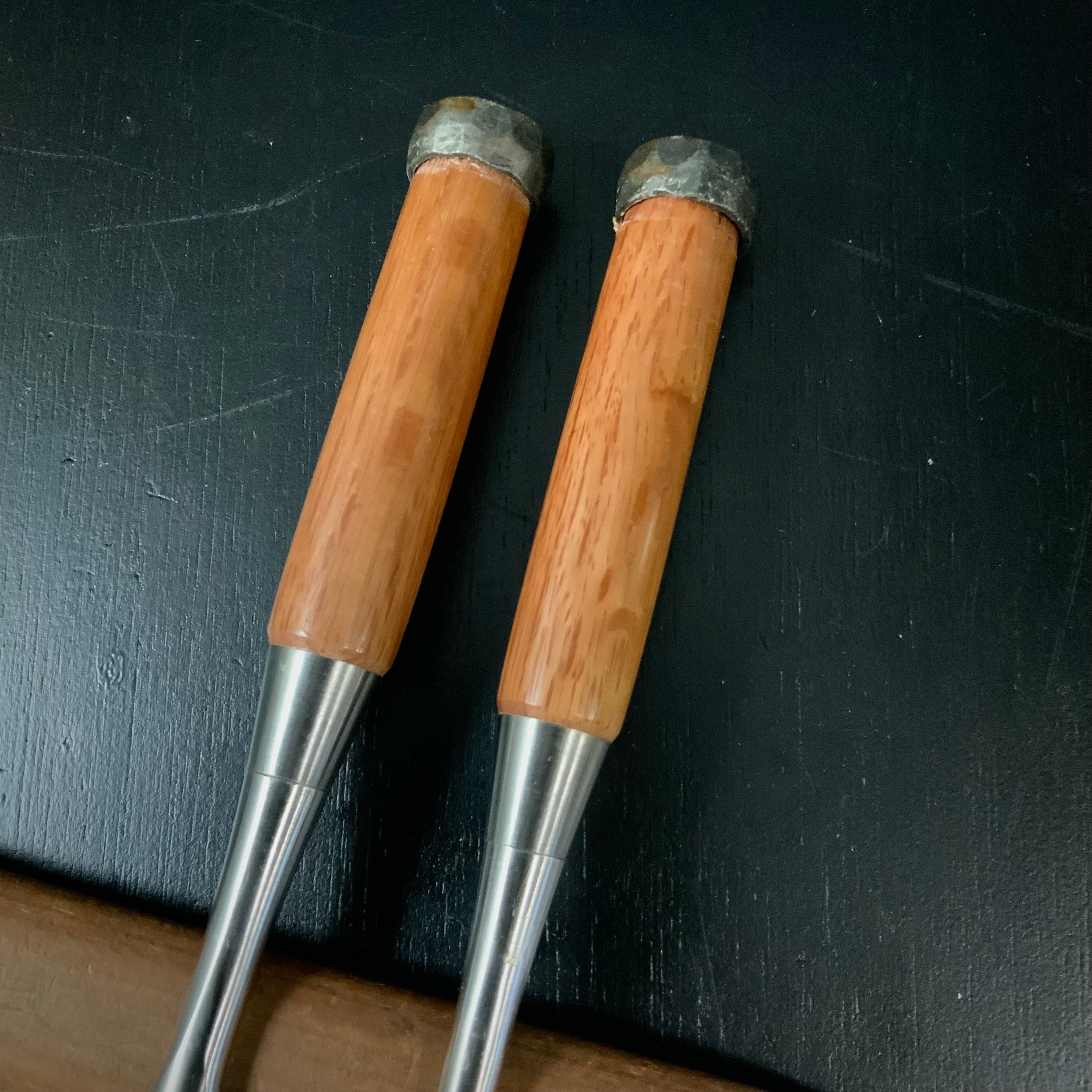 Sukemaru High-Speed Steel Uchimarunomi chisels set 助丸 ハイス 外丸鑿 Uchimarunomi 9mm,12mm