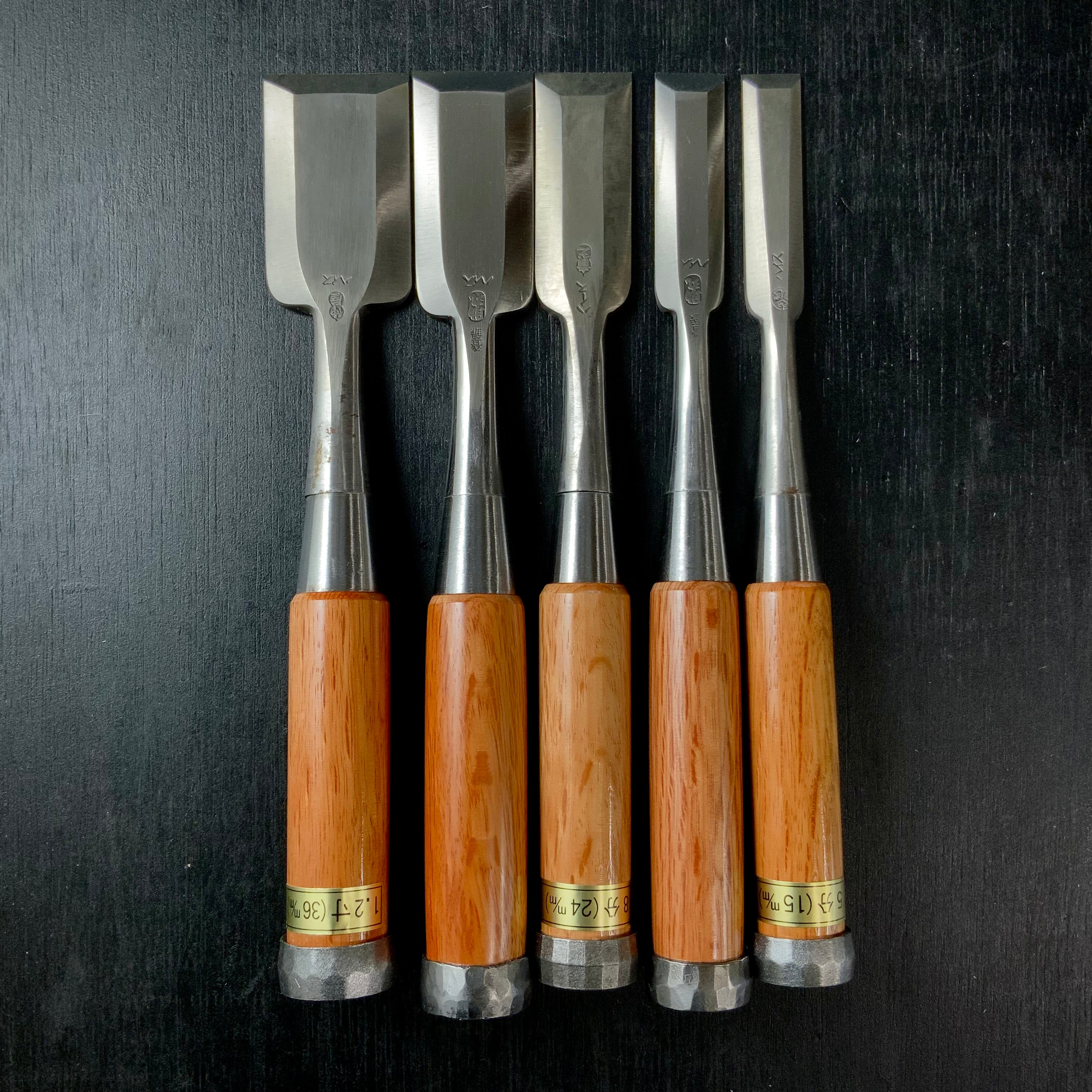 #2 Sukemaru High-Speed Steel Bench chisels 5pc set 助丸ハイス 追入組鑿 Oirenomi 5本組