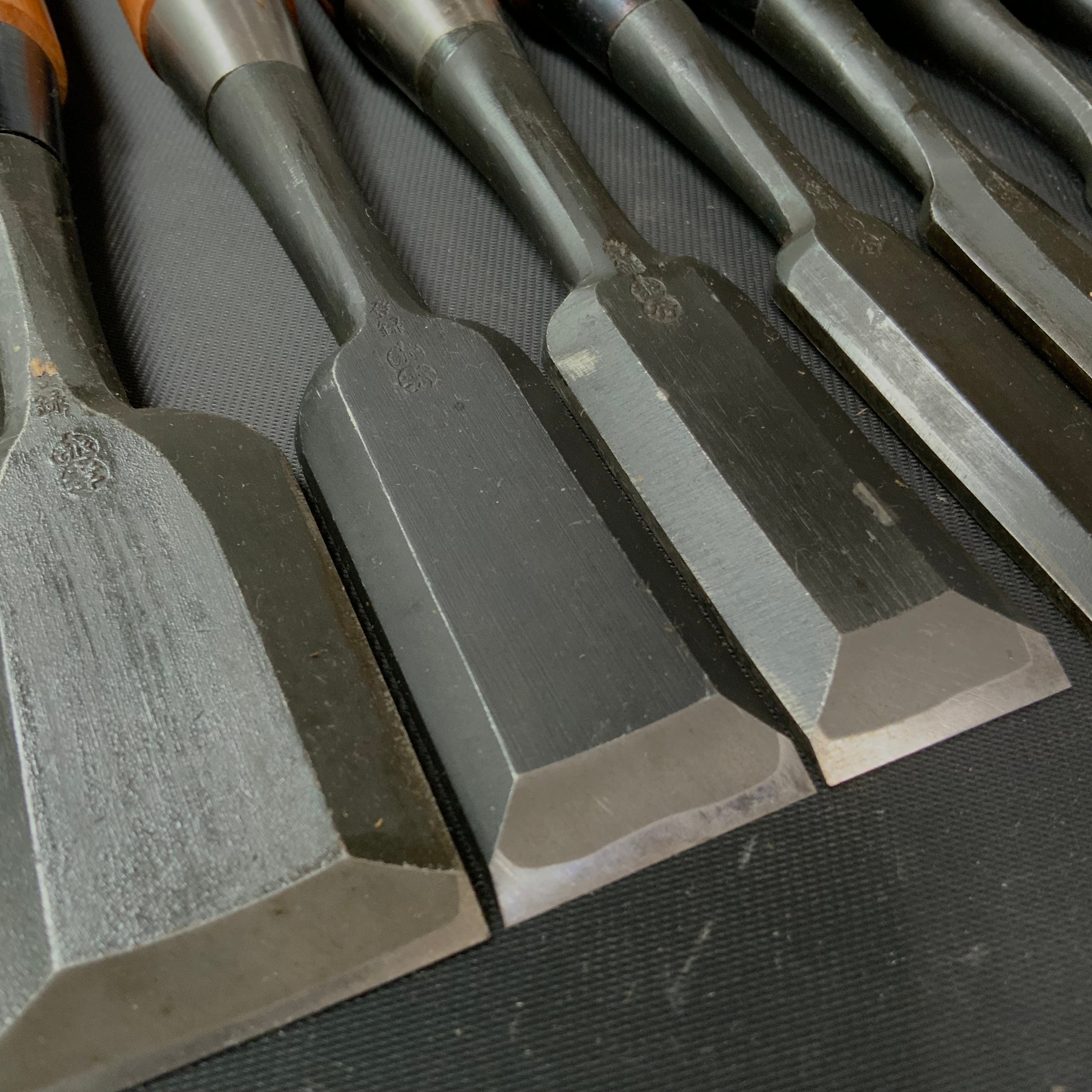 #M142 Mixed set for beginner Bench chisels set by unknown smith バラ鑿合わせ 初心者におすすめ 追入組鑿作者不明