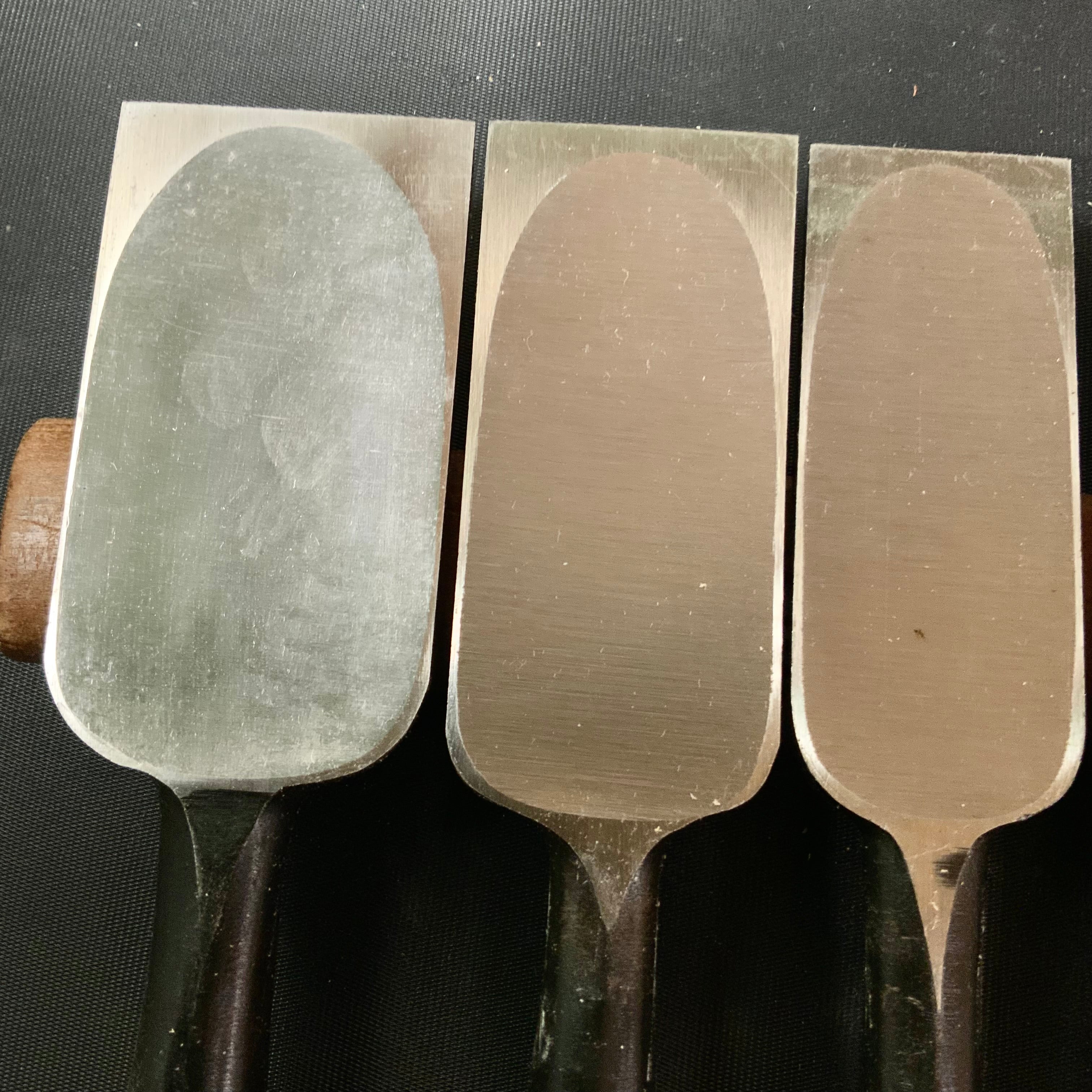 Old stock Kitsune Timber chisels set with white steel by Isono Nobuo 磯野信夫作 狐 叩鑿 7本組